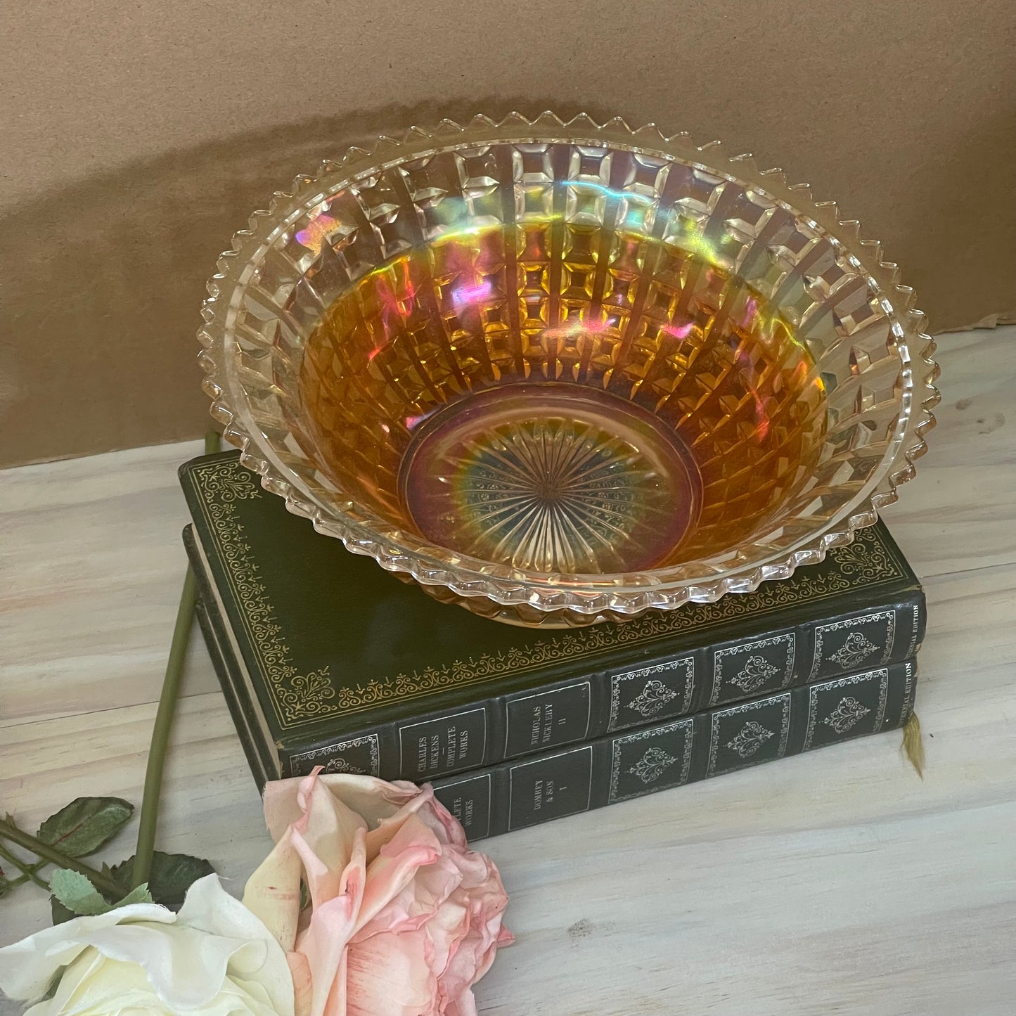Vintage Carnival Glass bowl