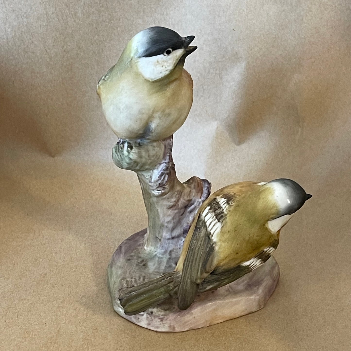 Royal Worcester Hand Painted Bone China Pair of Coal Tits Figurine - 3376