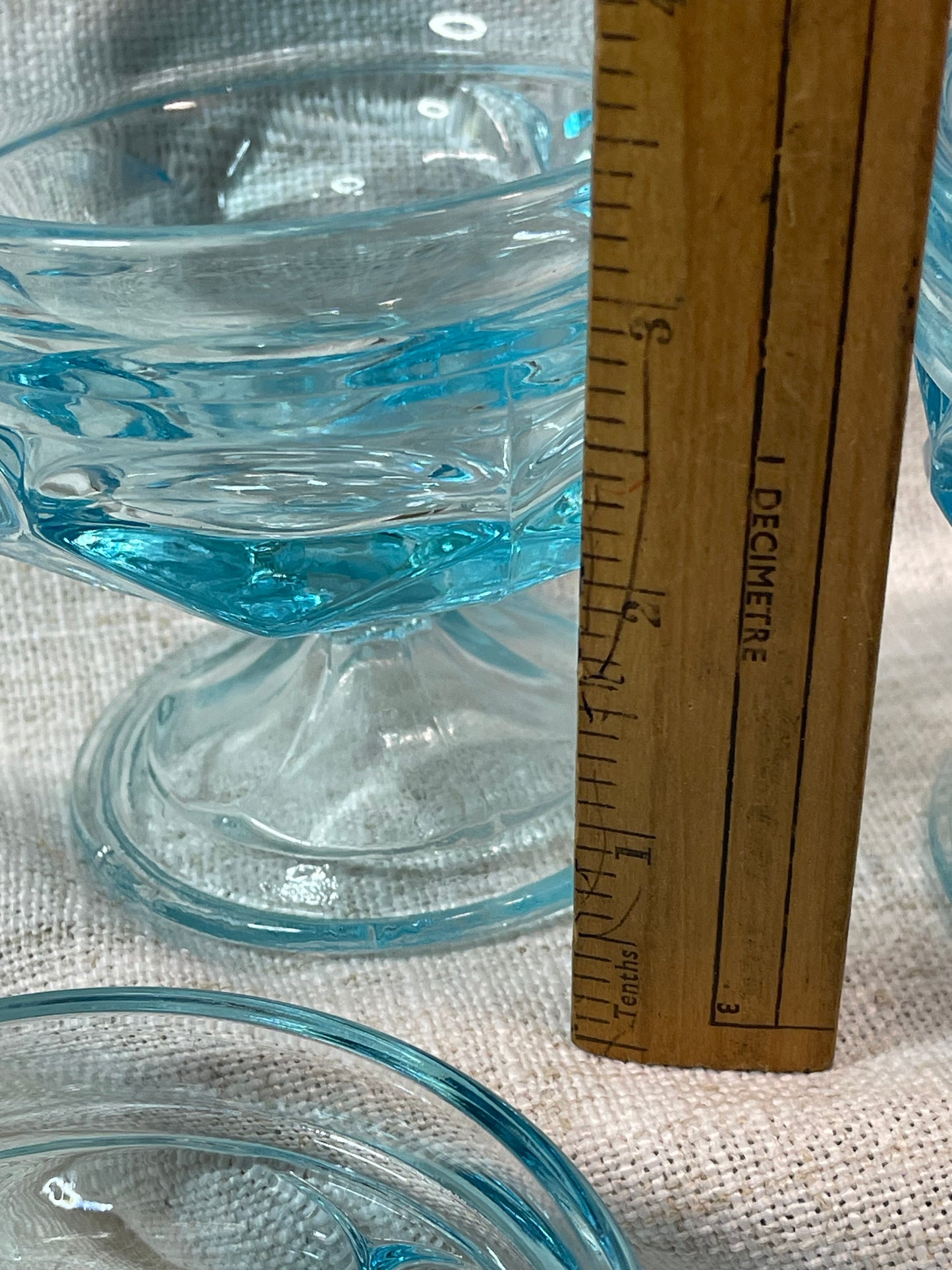 Anchor Hocking Aqua Dessert Bowls on Pedestal Feet (Set of 4)