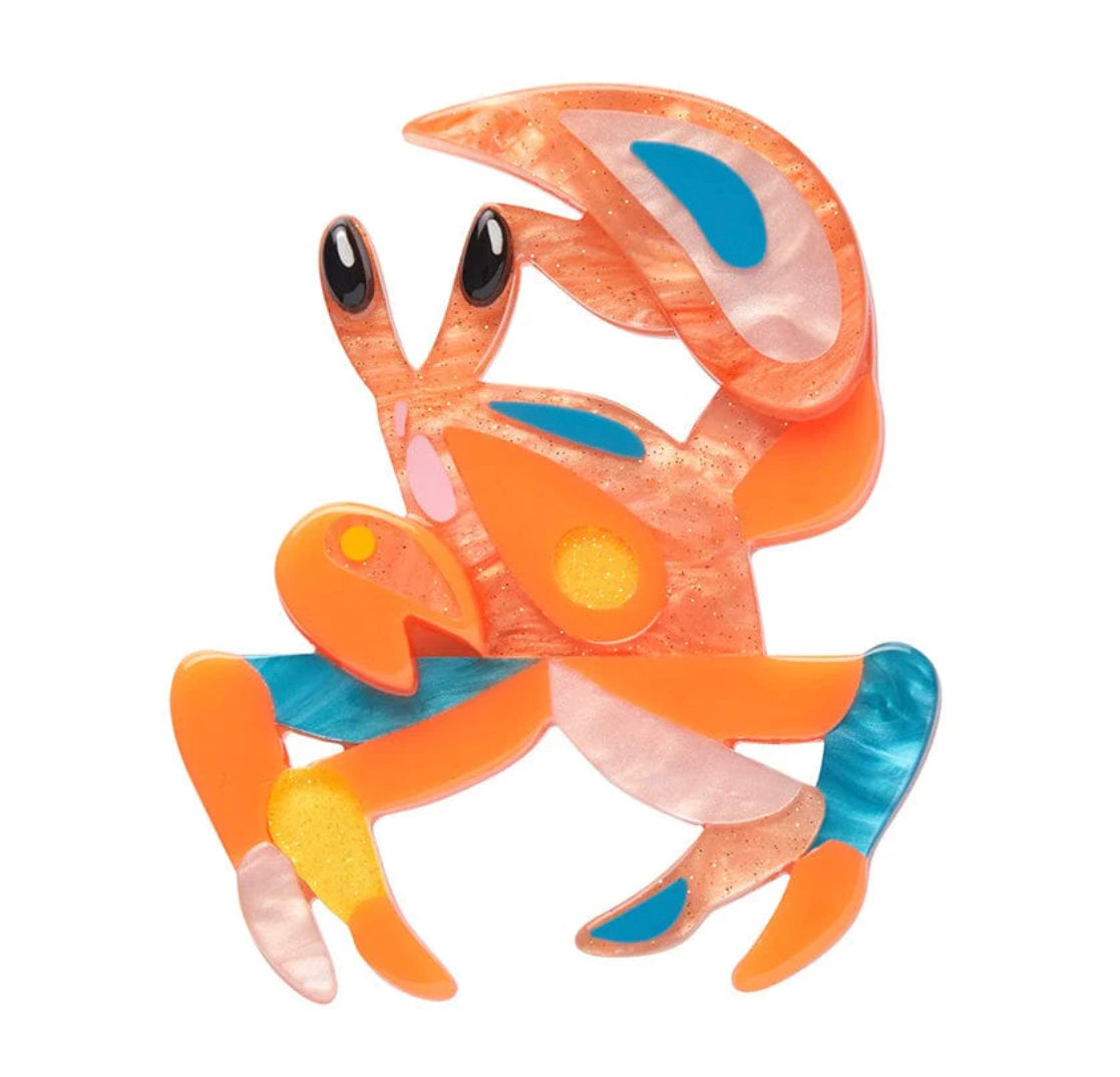 The Guarded Golden Ghost Crab Brooch (2023) by Erstwilder and Pete Cromer