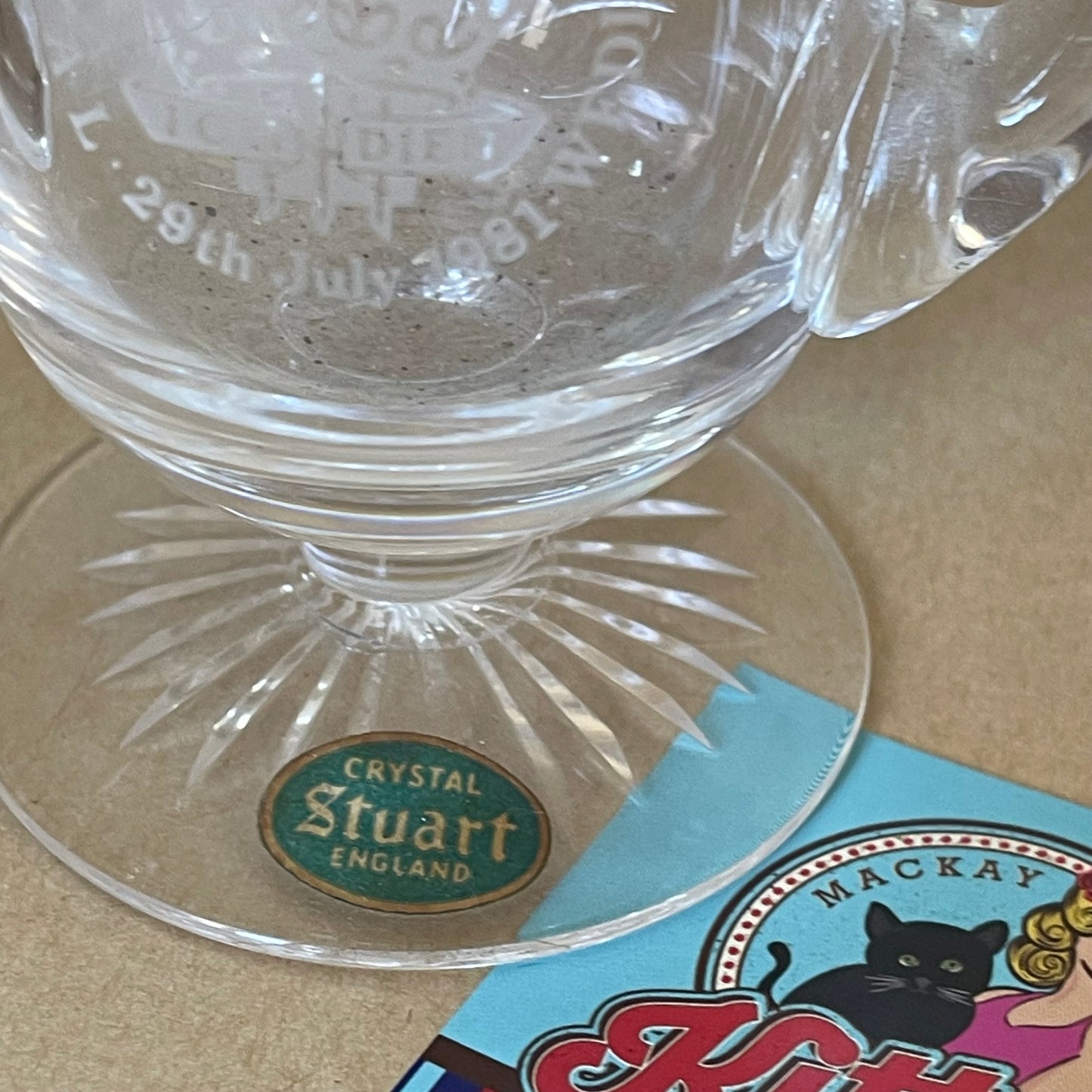 Stuart Crystal Small Goblet Charles & Diana Wedding 1981