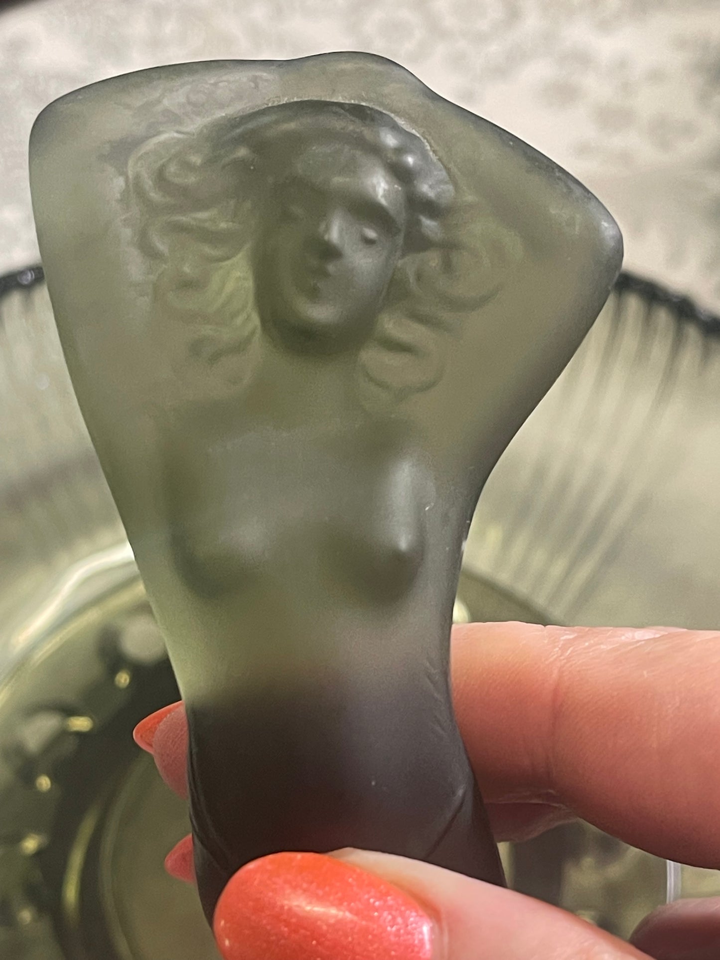 Josef Inwald Dancing Lady Float Bowl Set in Smoke Grey c.1930s