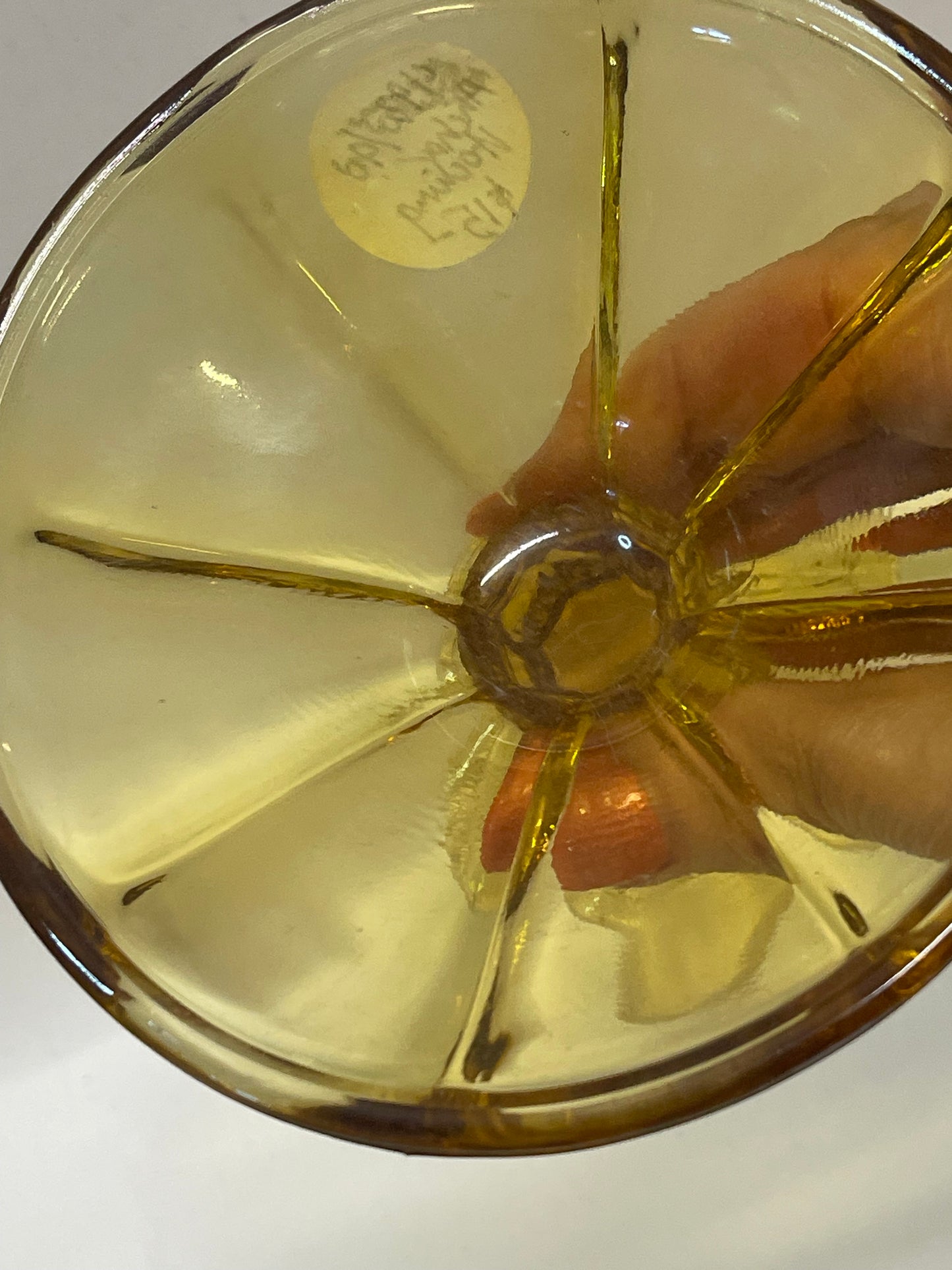 Vintage Anchor Hocking Amber Compote Dish