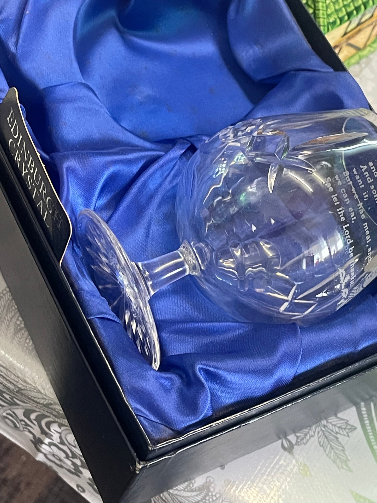 Pair of Edinburgh Crystal “Robert Burns” Brandy Glasses – Classical Series (Boxed))