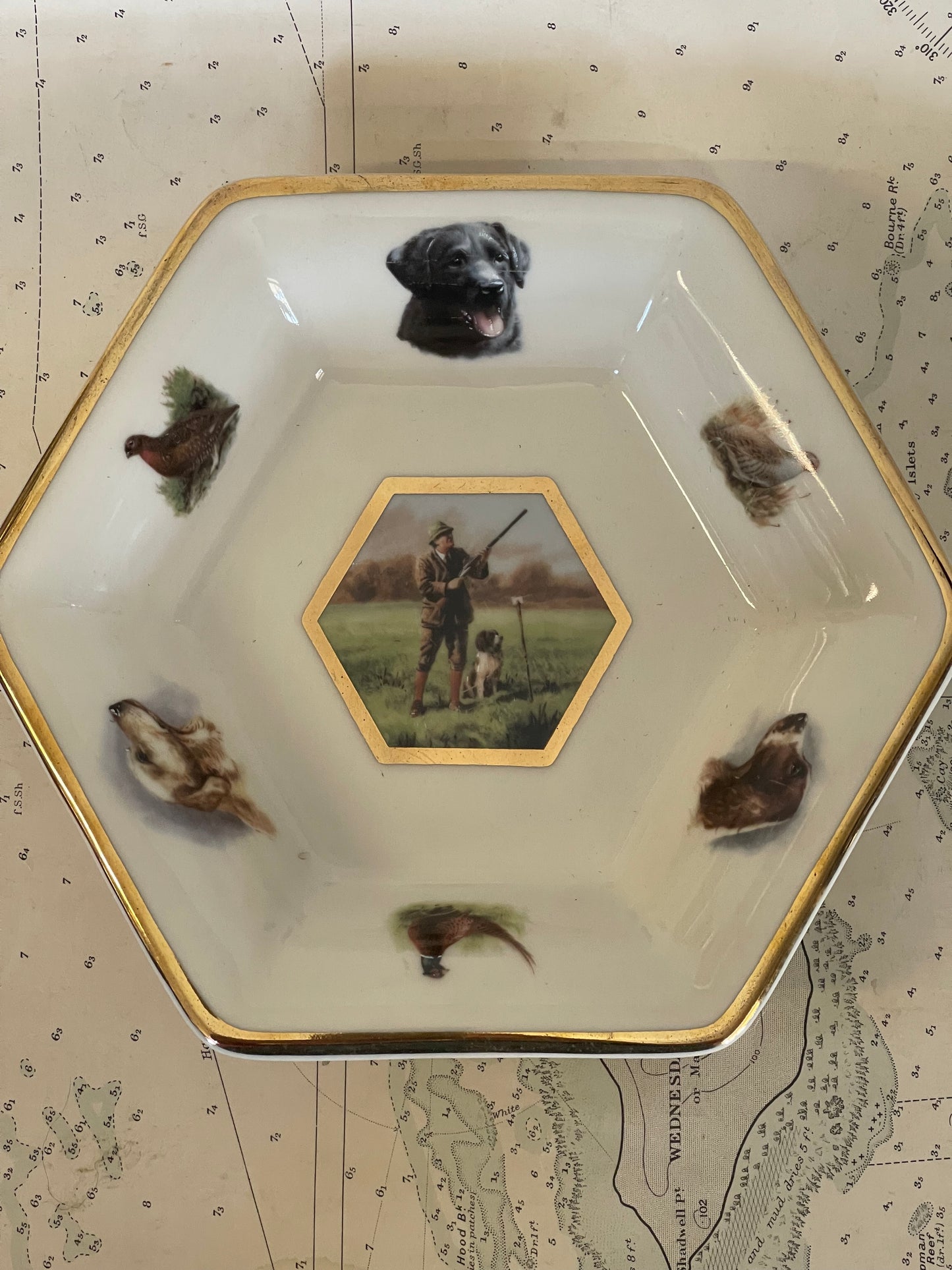 Pointers of London & Edinburgh Sweet Dish British Isles Hunting and Dogs
