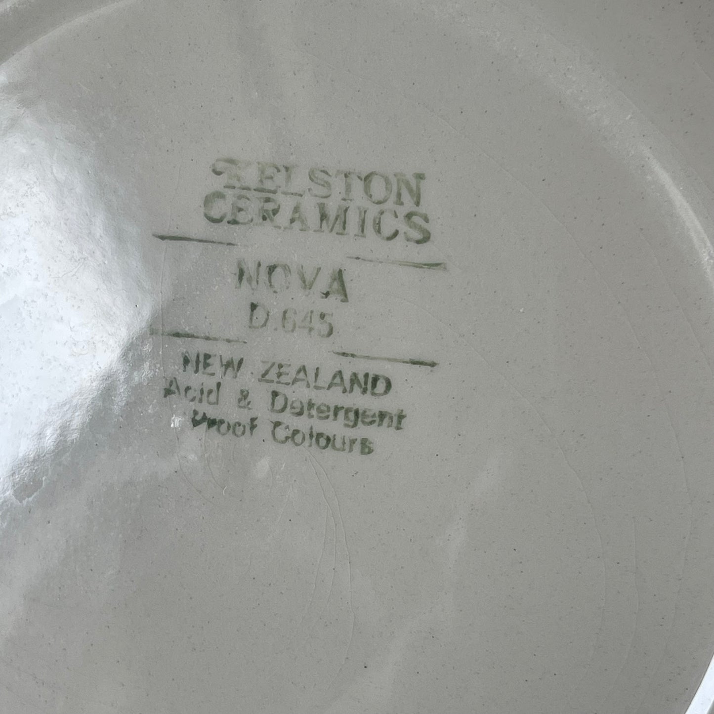 Kelston Ceramics “Nova” D.645 – 1970s Brown & Cream Stoneware Teaset for Six – Made in New Zealand
