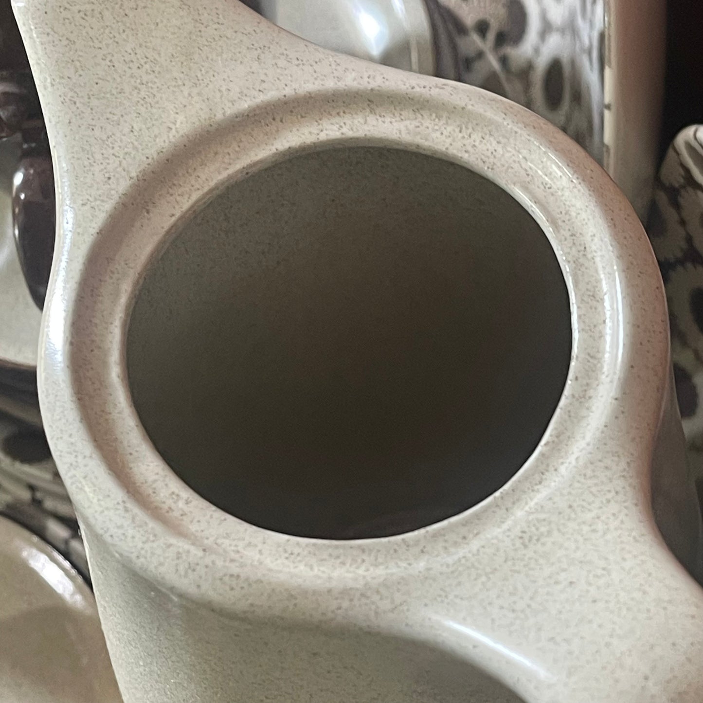 Kelston Ceramics “Nova” D.645 – 1970s Brown & Cream Stoneware Teaset for Six – Made in New Zealand
