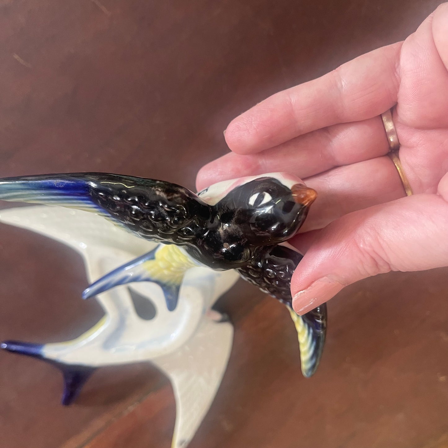 Pair of Ceramic Swallows , Japan — c.1950s