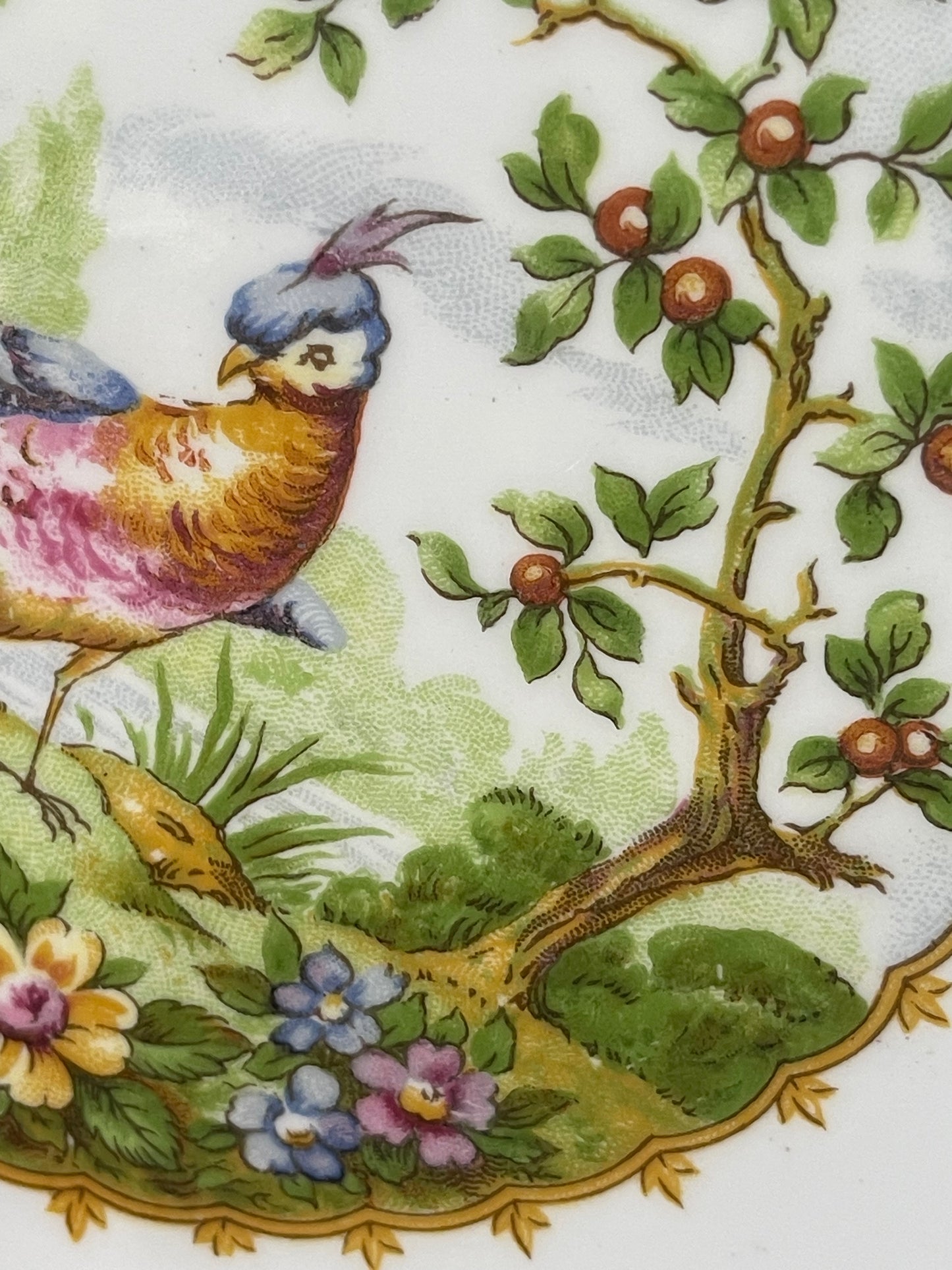 Vintage 1940s ROYAL ALBERT Bone China CHELSEA BIRDHandled Cake Plate