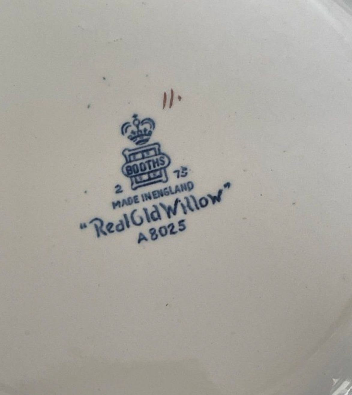 1950s set of Real Old Willow by Booths England