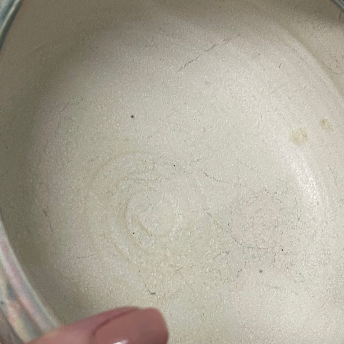 1970s Japanese Porcelain Basket with Cane Handle