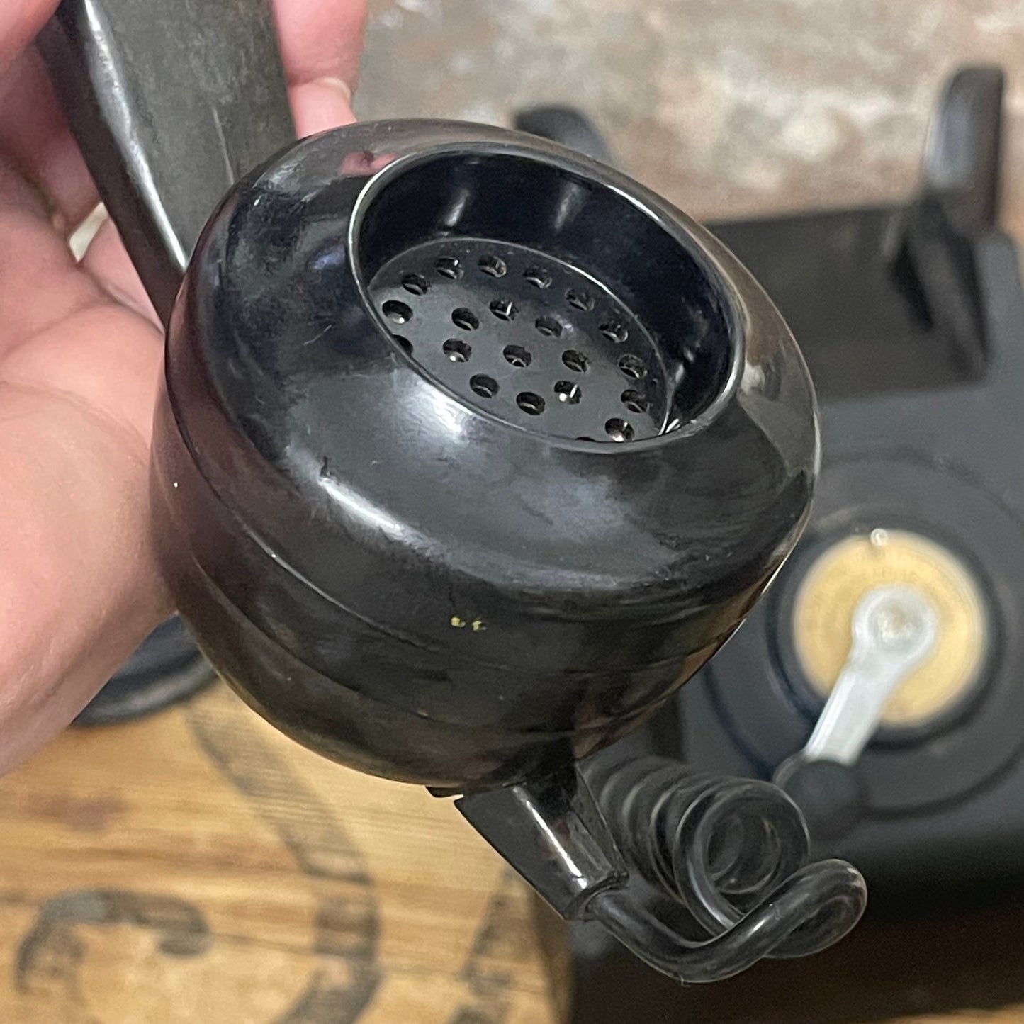 Telecom Bakelite Telephone — 1940s Design, Date Tested 1979