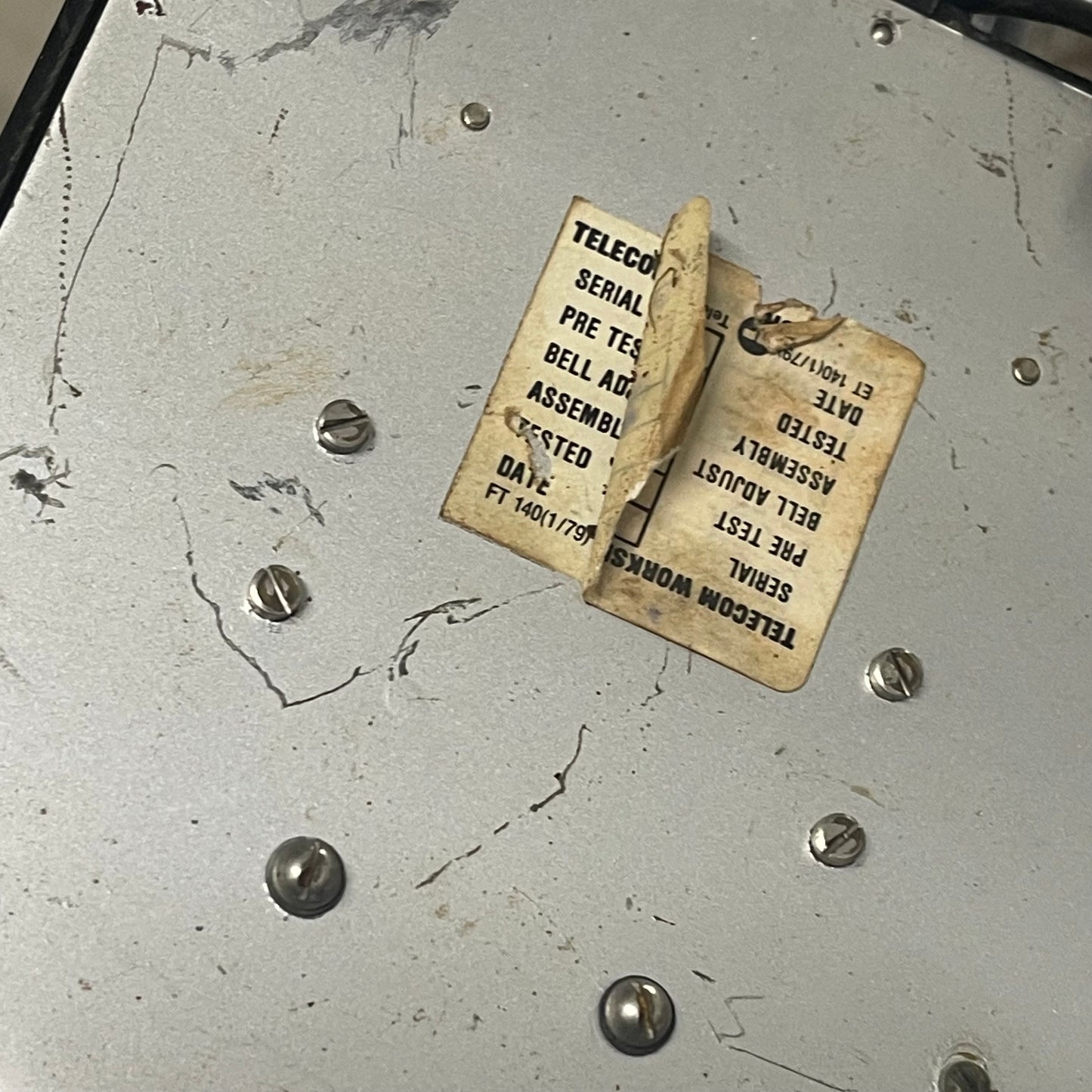 Telecom Bakelite Telephone — 1940s Design, Date Tested 1979