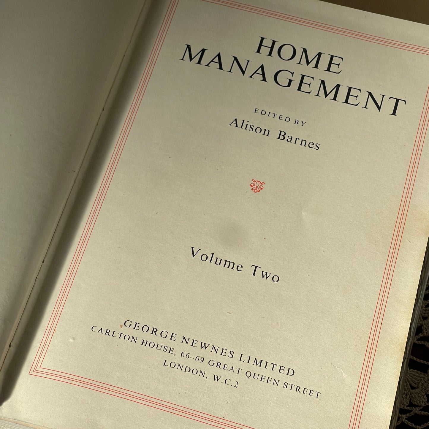 1950s “Newnes Home Management” Two-Volume Set (with Original 1958 Letter)