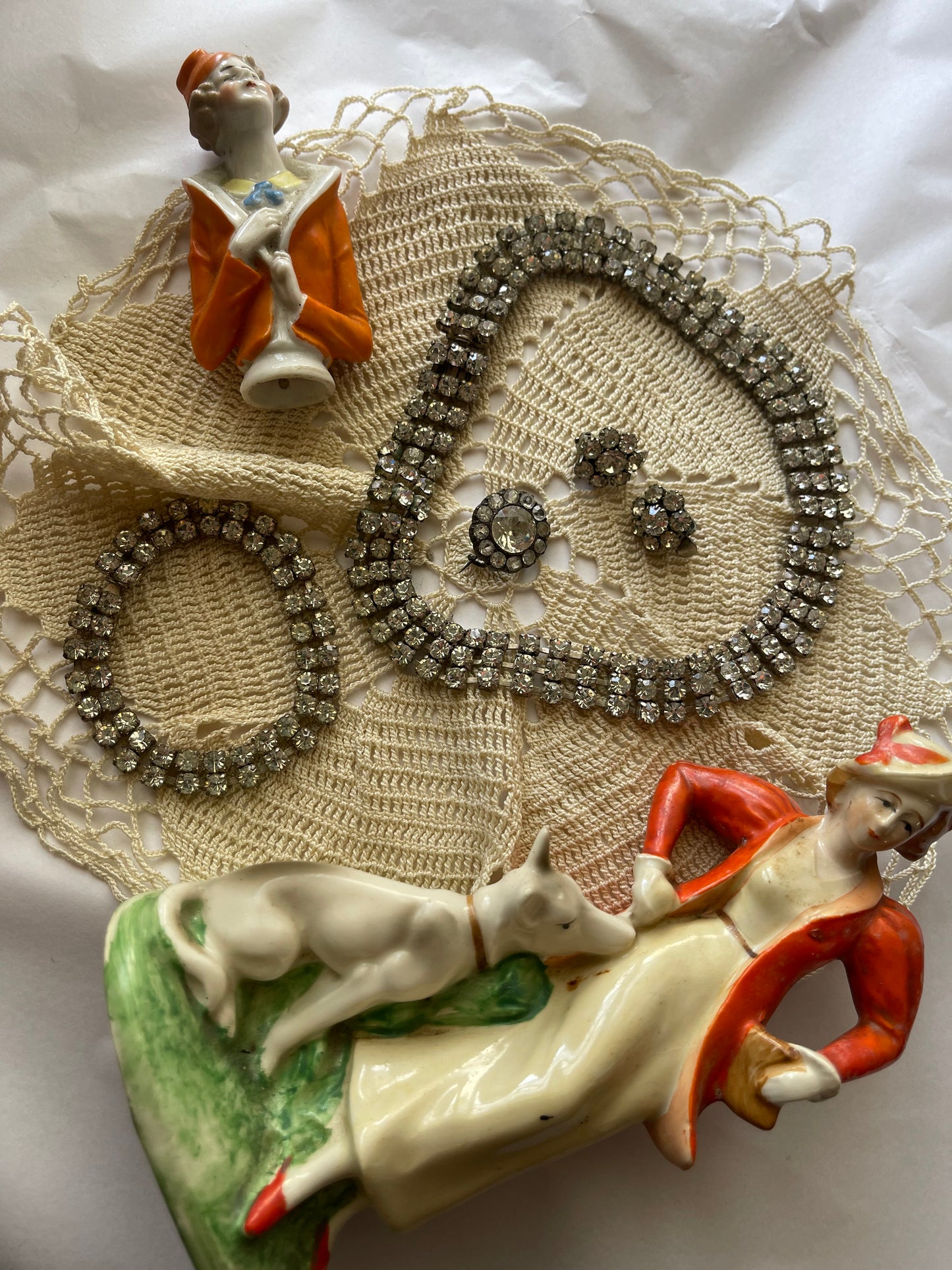Vintage 1950s Rhinestone Jewellery Set (Parure)