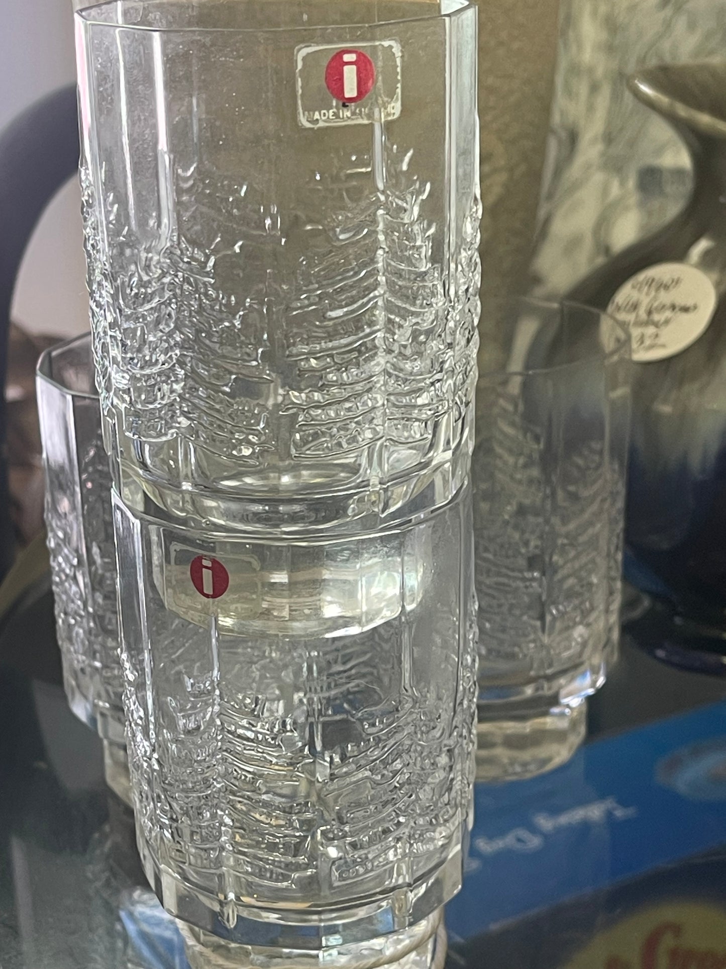 Set of Four Iittala “Kuusi” Shot Glasses by Jorma Vennola, Finland