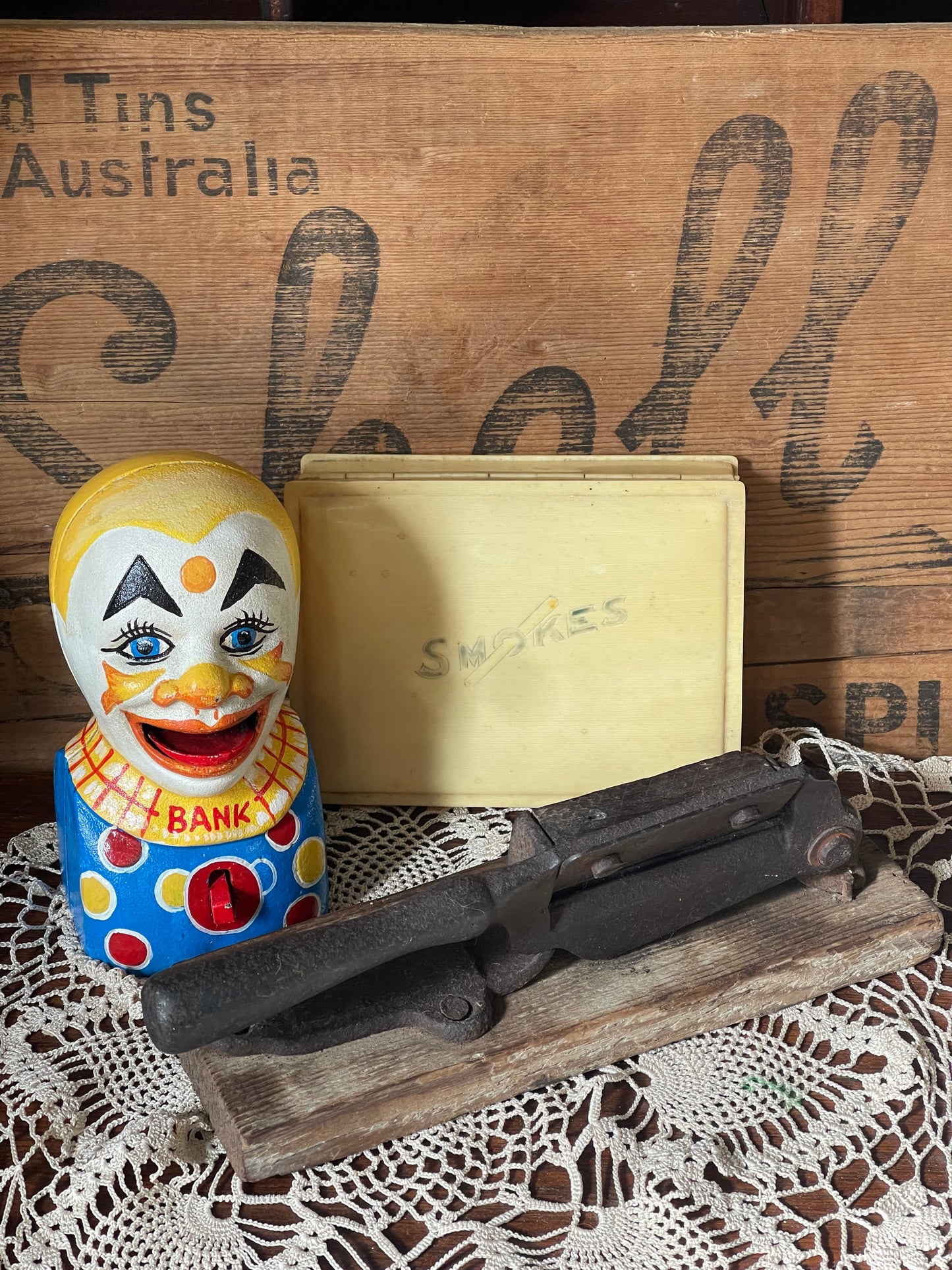 c.1930s Xylonite SMOKES Box – Celluloid / Early Plastic Cigarette Case