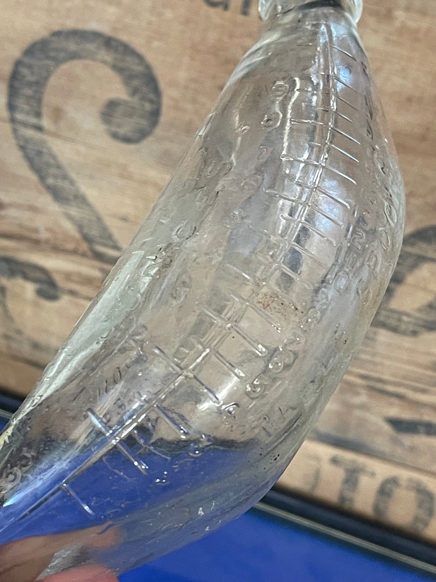 Vintage “Lactogen” Banana-Style Glass Baby Feeder (c.1930s–50s)