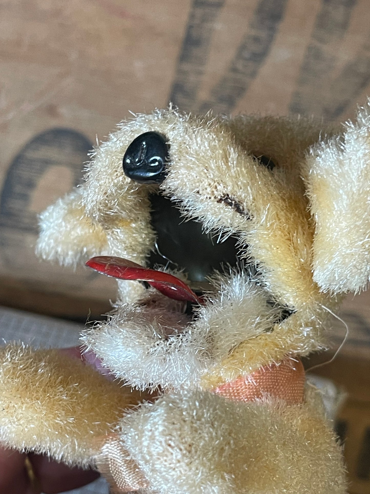 Vintage Japanese Clockwork Trick Dog (c.1950s) – Flocked Plush – Non Working