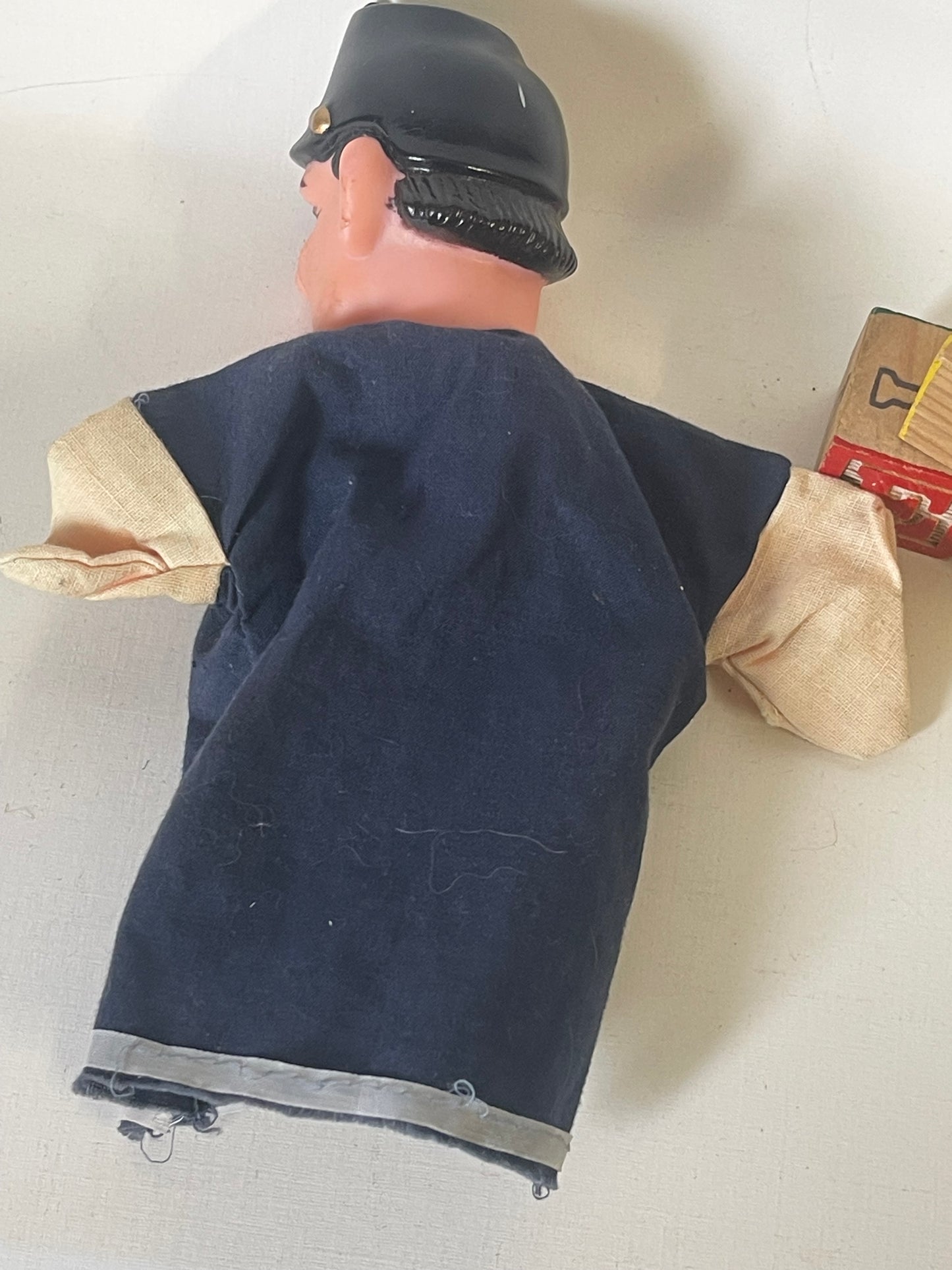 Hand Puppet toy 1969 Muppets Mr Rogers by Jim Henson Police Cop bobby