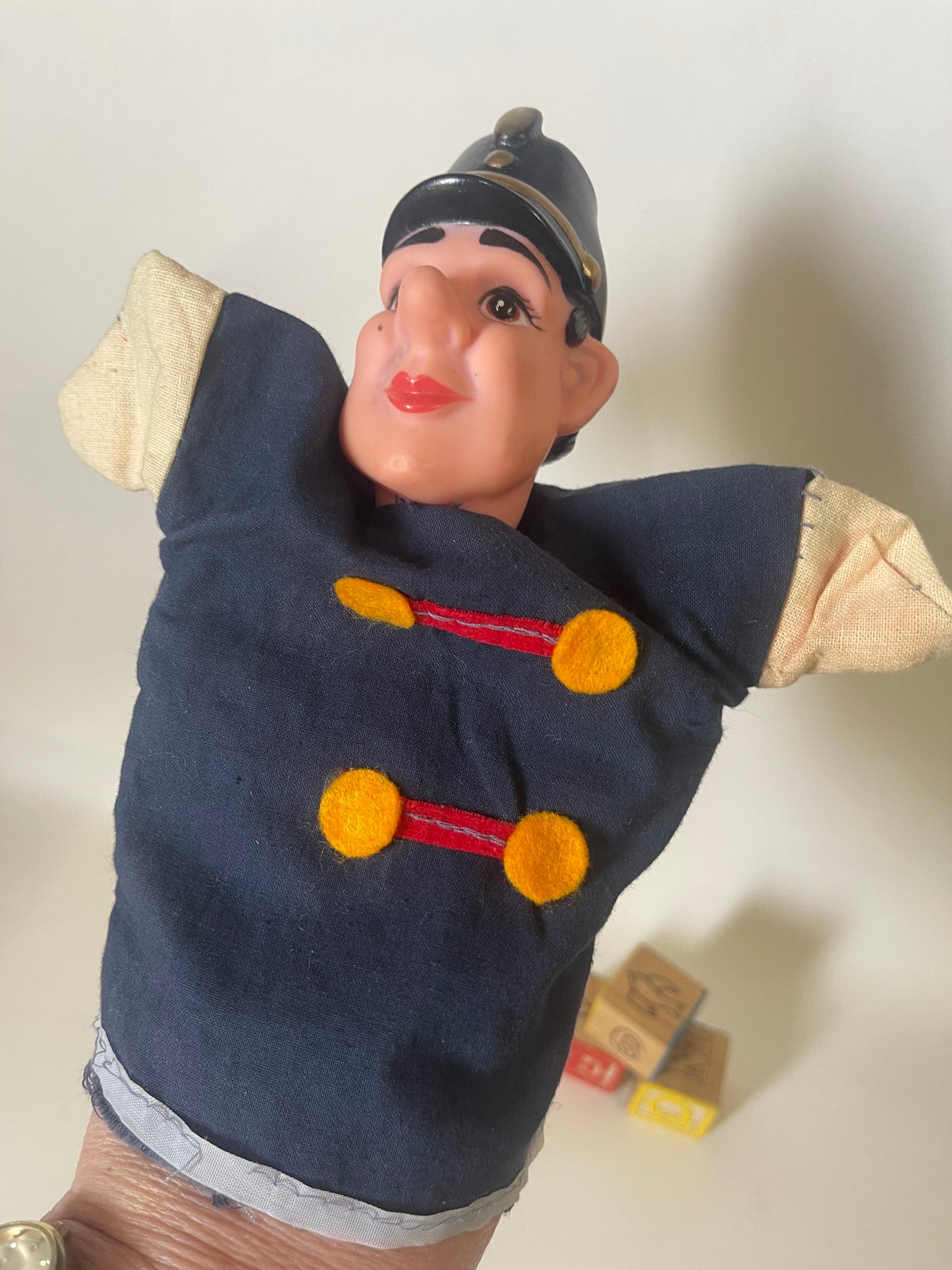 Hand Puppet toy 1969 Muppets Mr Rogers by Jim Henson Police Cop bobby