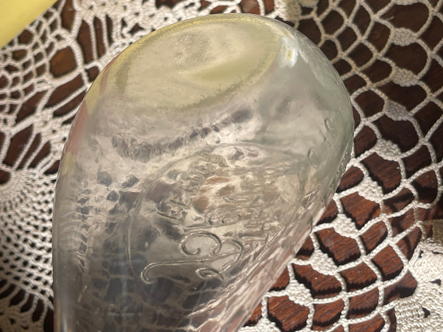 The Berry Feeder – Early Curved Glass Baby Bottle (c.1930s–40s)