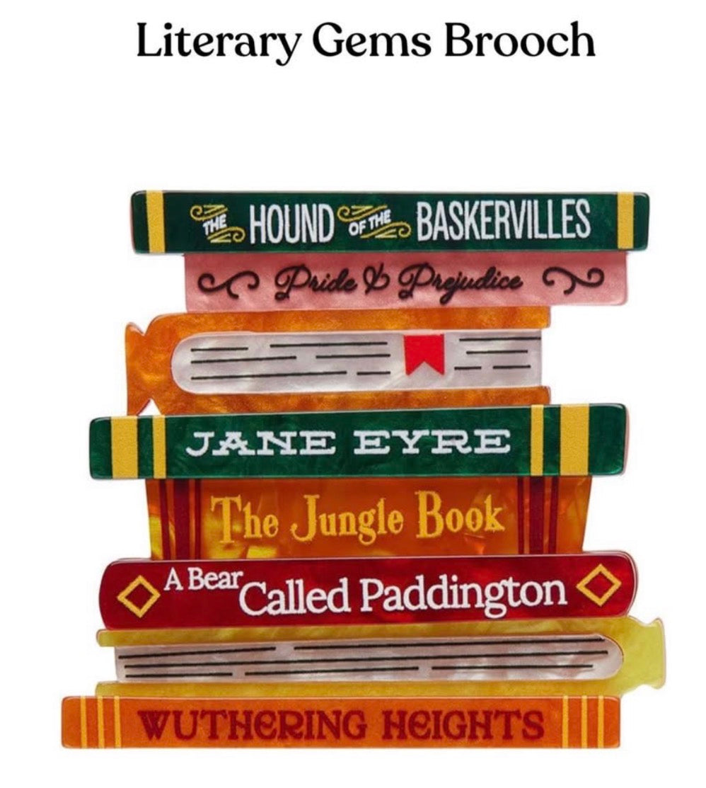 Erstwilder “Literary Gems” Book Stack Brooch — London Calling (2025)