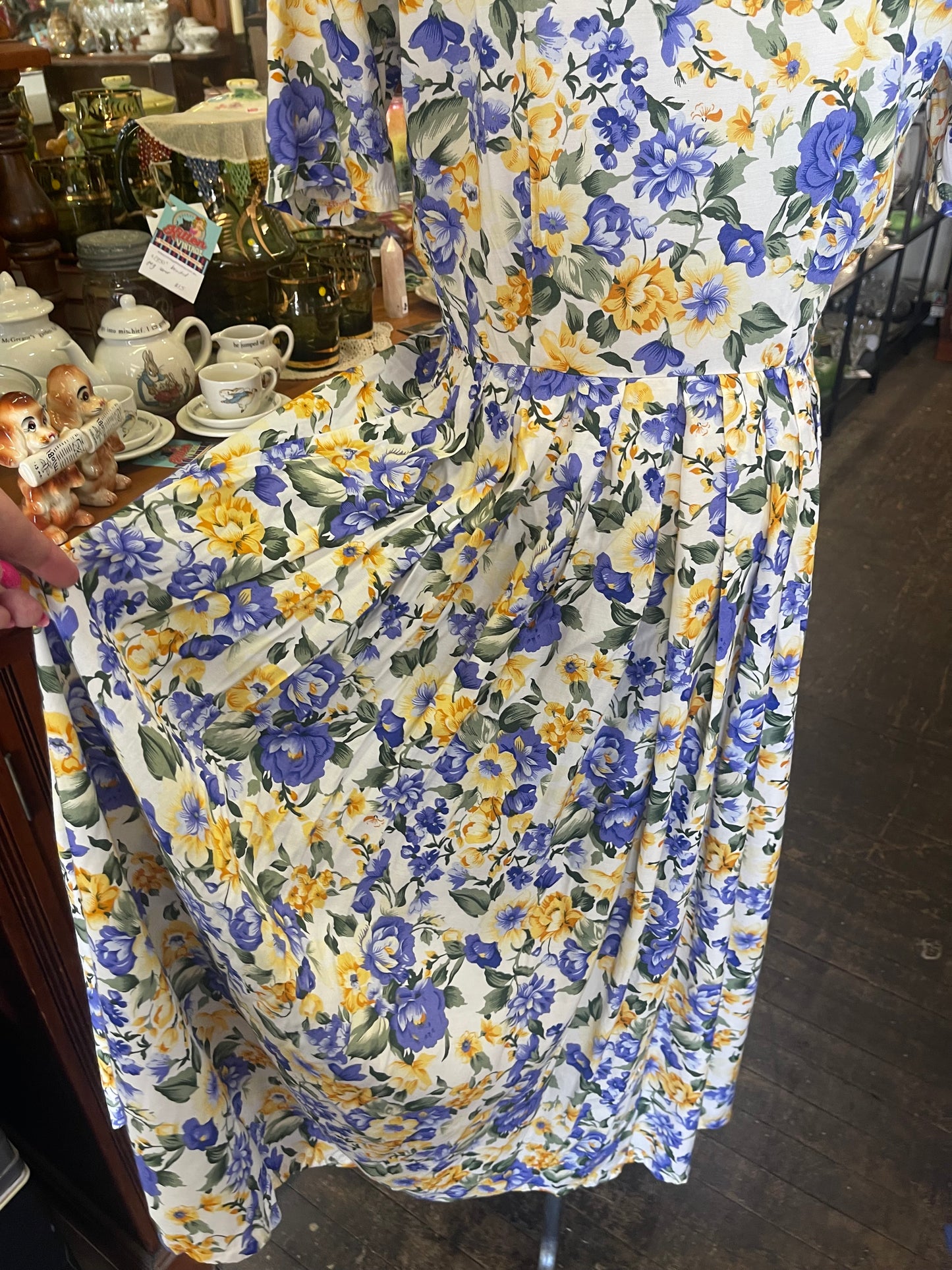 Vintage 1980s floral maxi day dress size 12 by Katie’s Australia