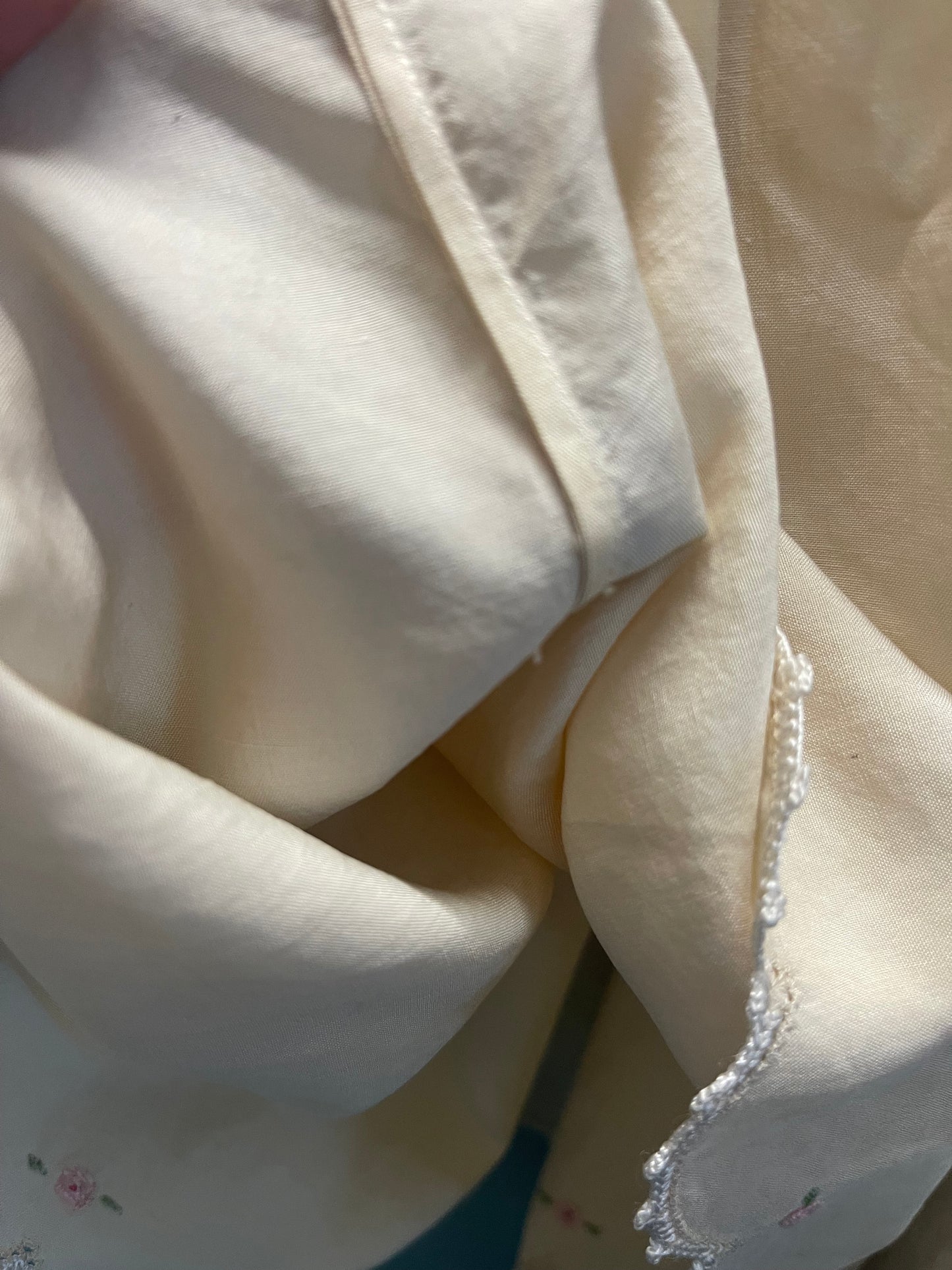 Hand-Embroidered Baby Dress – 1930s Heirloom Rosebud Trim