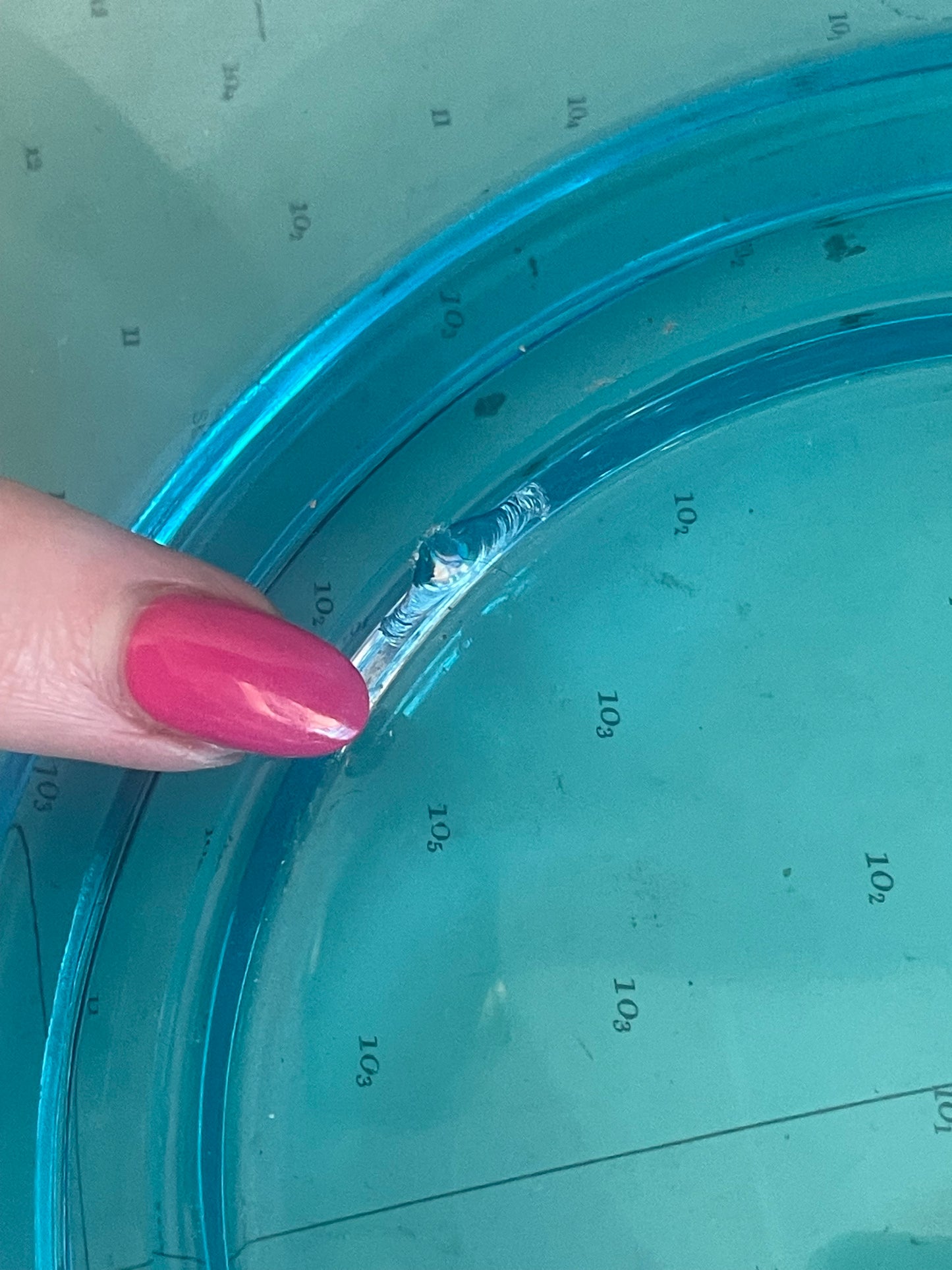 1930s Art Deco blue glass large float bowl by Josef Inwald