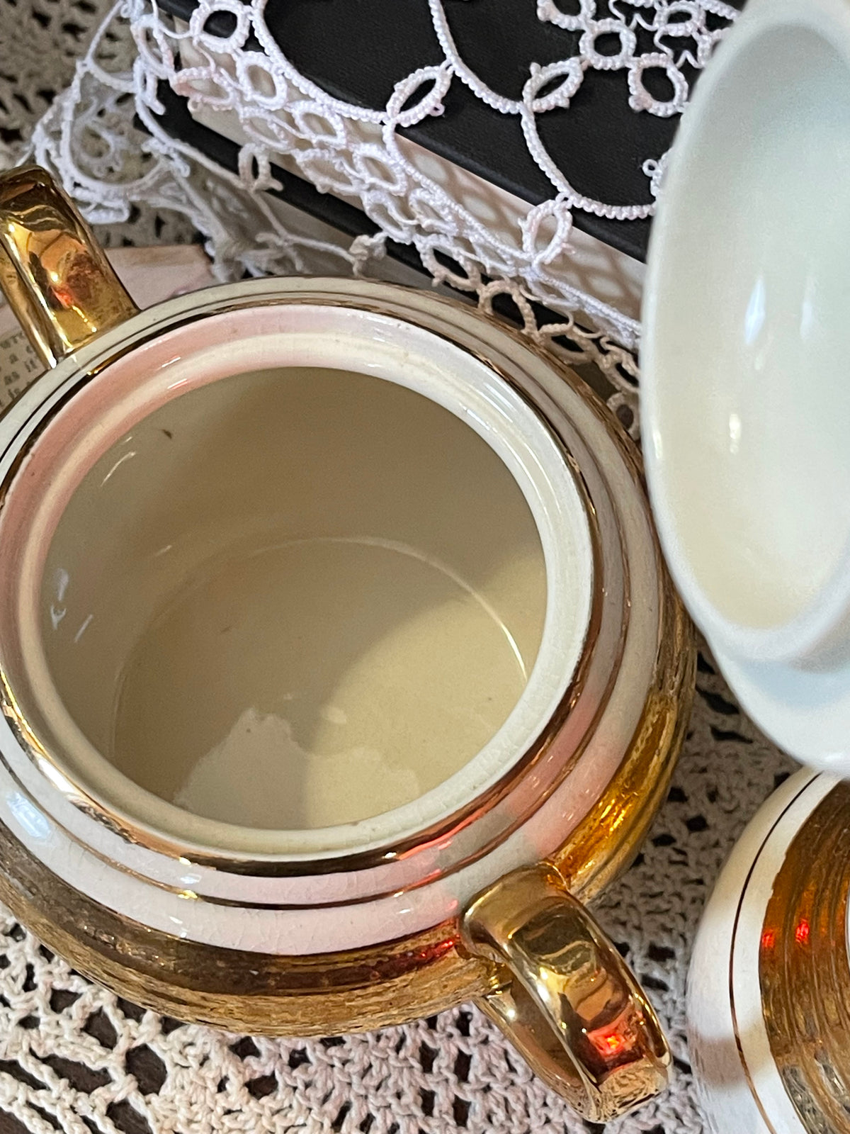 Vintage Sadler England Gold Lustre Tea Set – 3 Piece