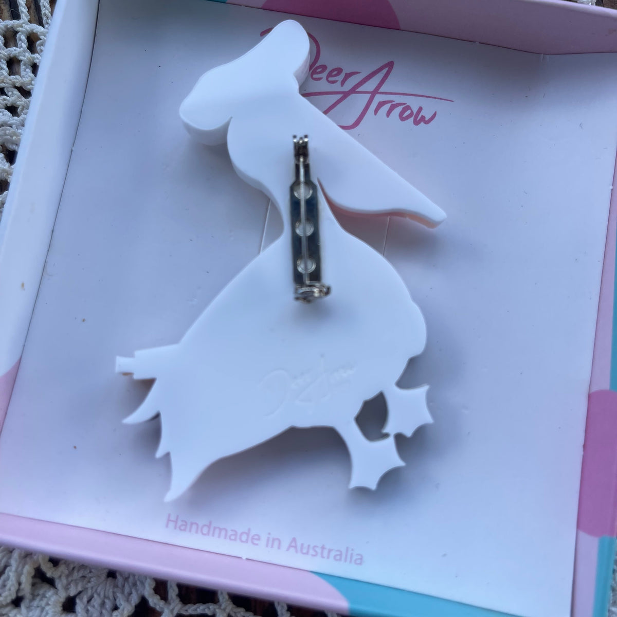 Deer Arrow Pelican Brooch – Handmade in Australia – Original Box