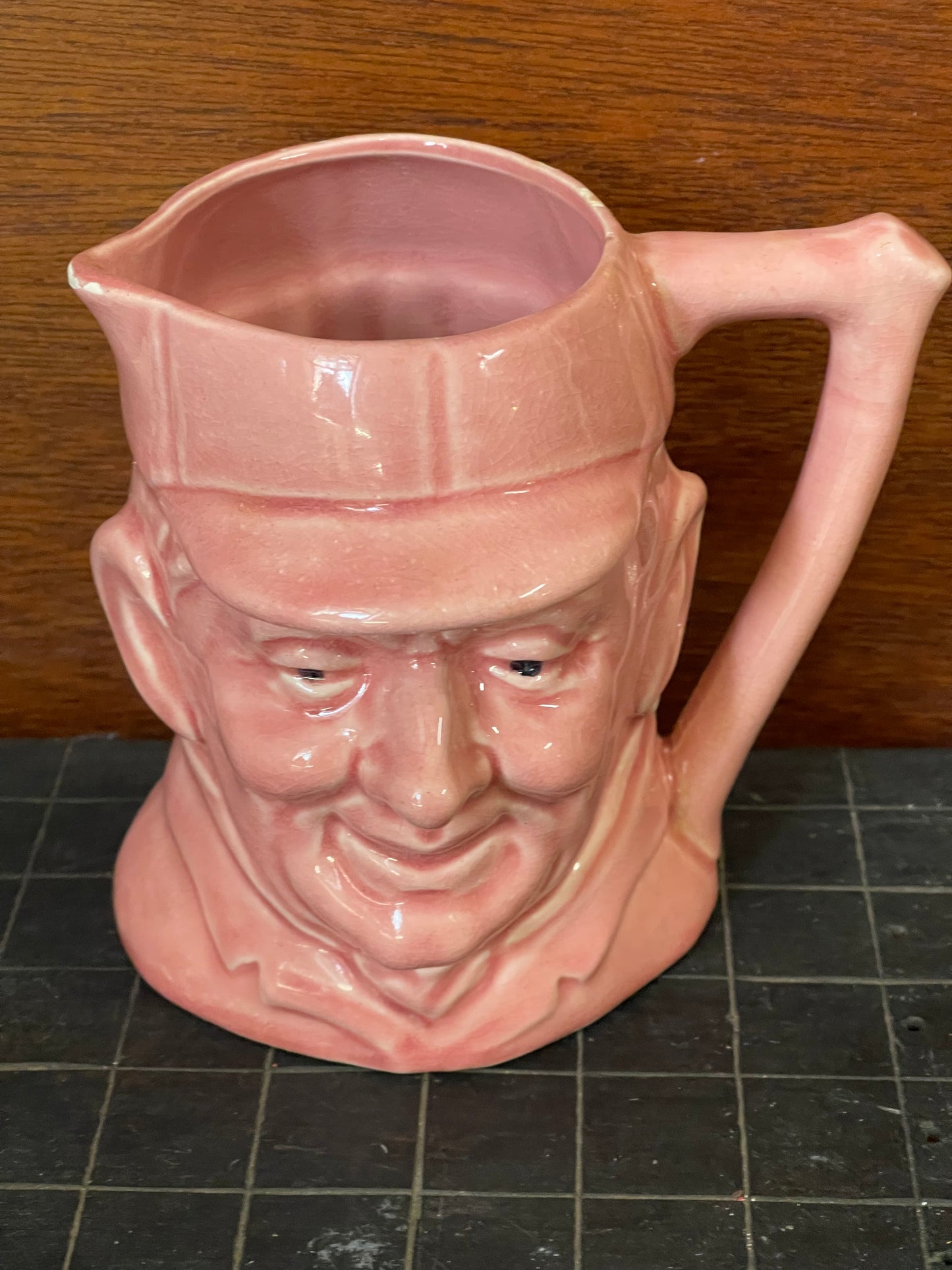 1940s Don Bradman Toby jug Pink Glaze