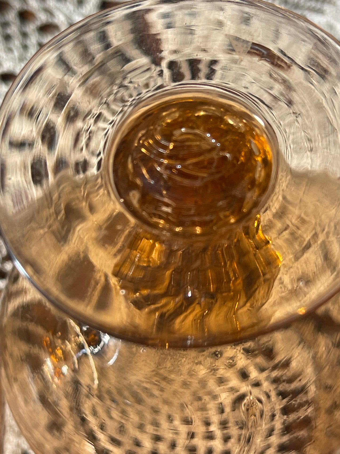 Pair of Victorian Amber Glass Brandy Balloons (c.1880–1910)