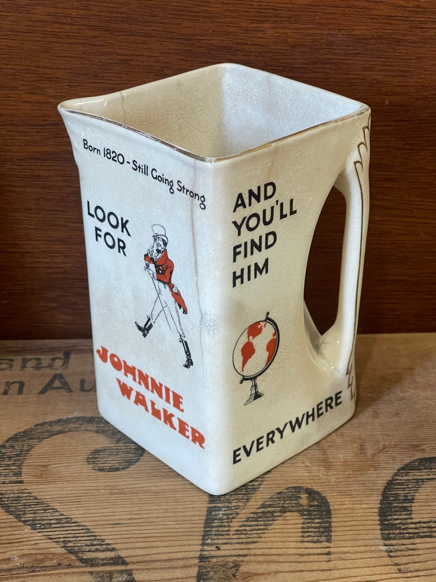 Antique Johnnie Walker promotional ceramic jug James Green Hanley