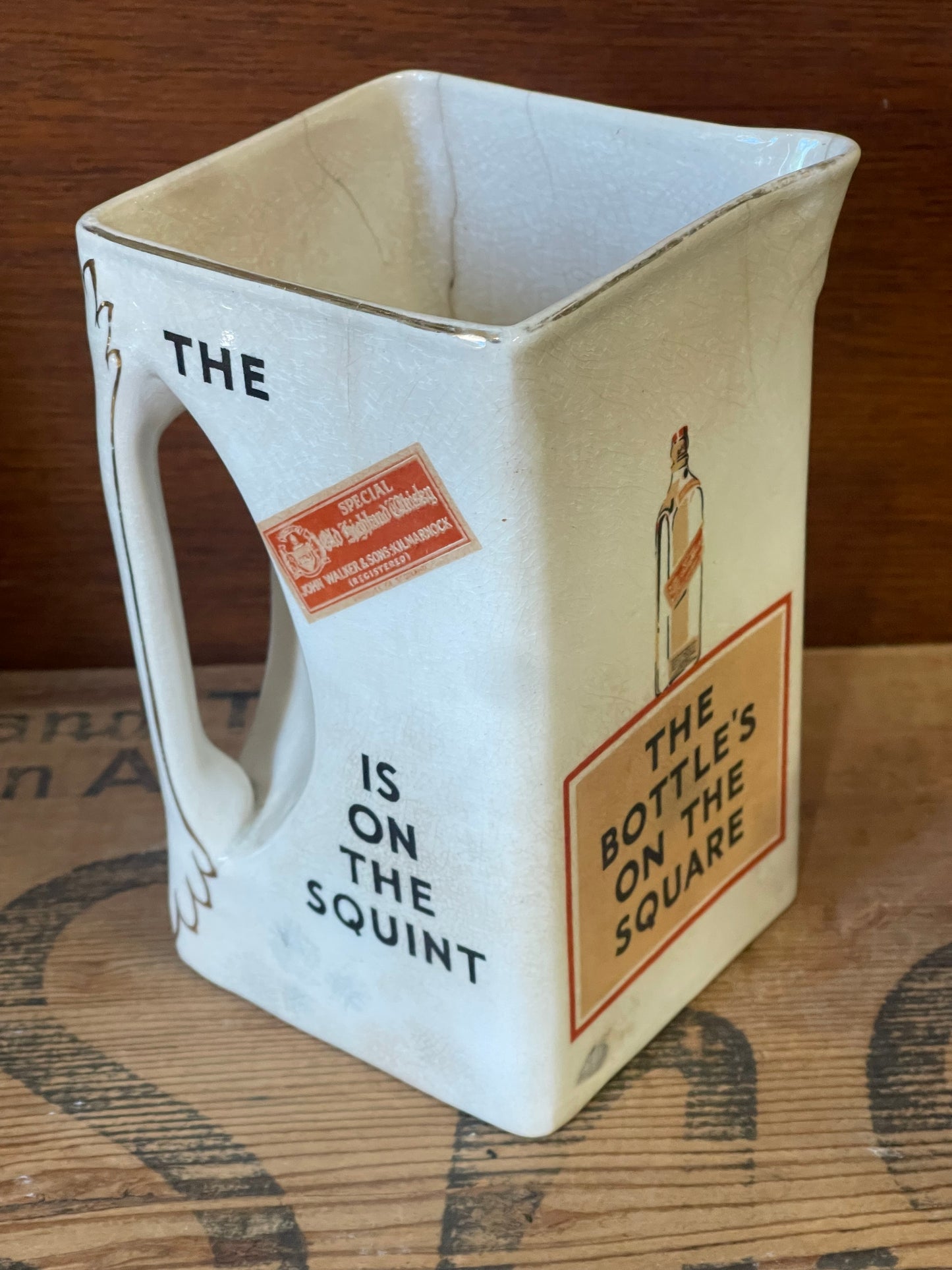 Antique Johnnie Walker promotional ceramic jug James Green Hanley
