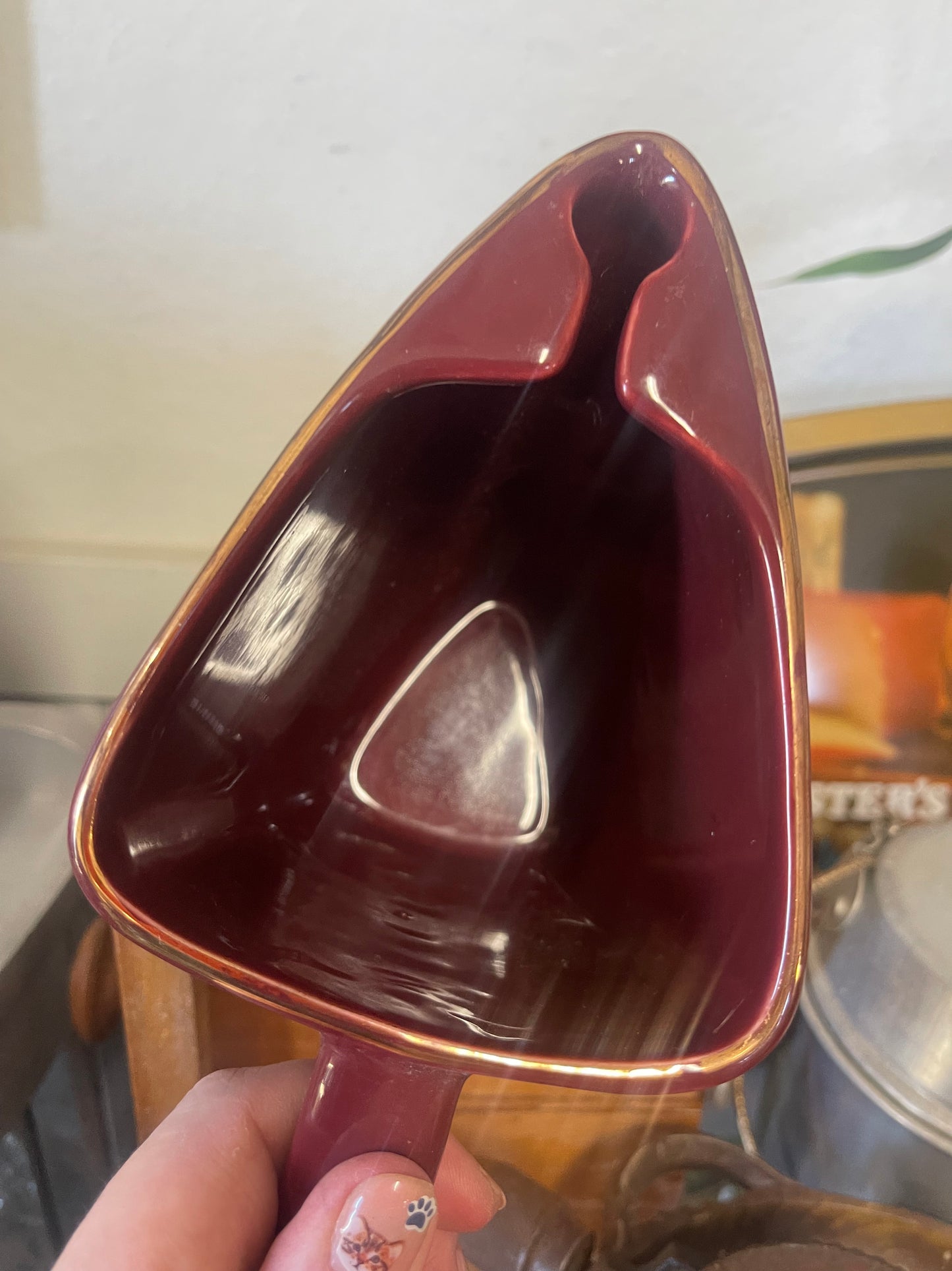 Vintage 80s Chivas Regal Whisky Water Jug maroon Wade Green Stamp