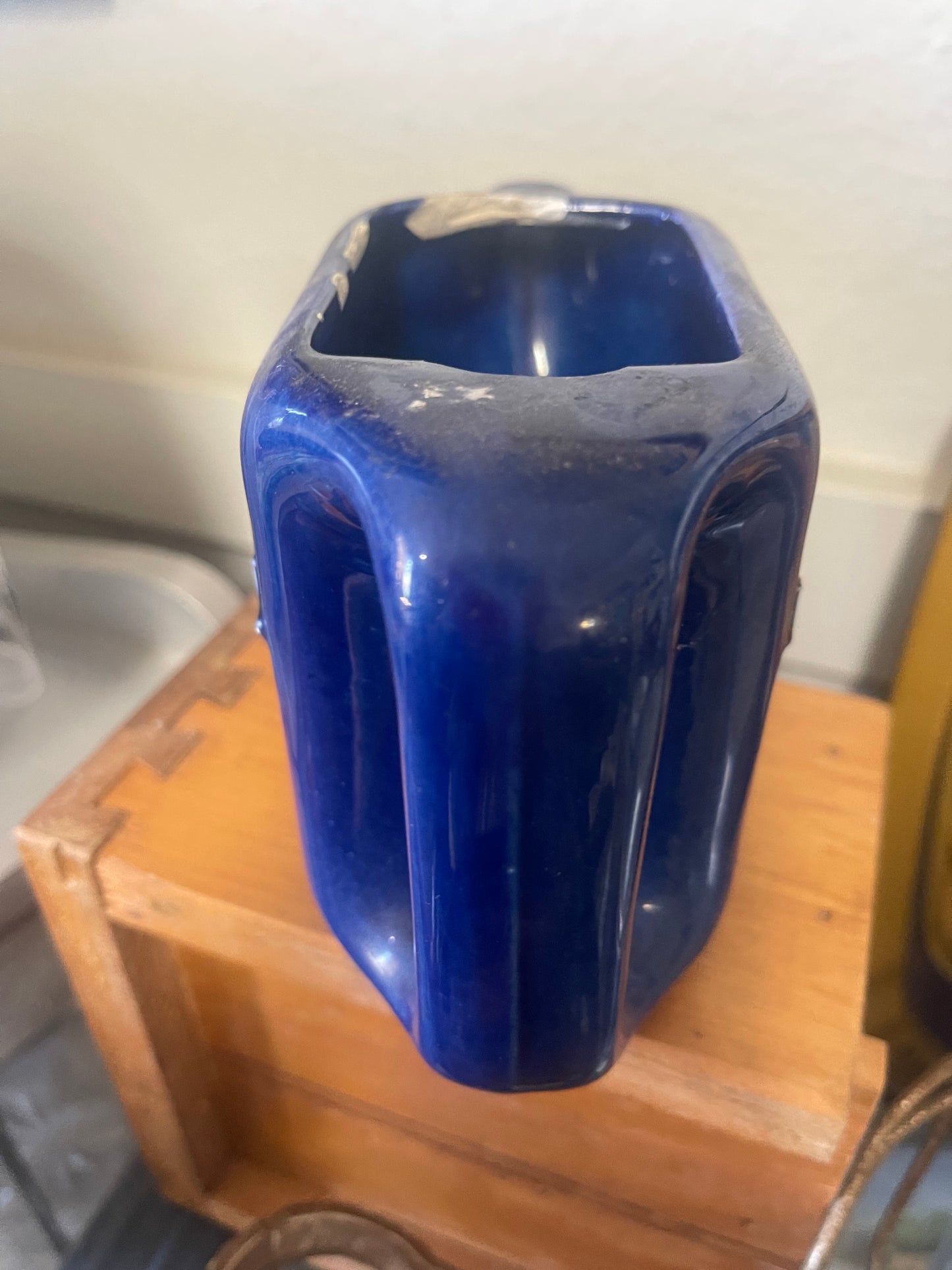 1950's Martell Cognac Blue Serving Jug Pitcher