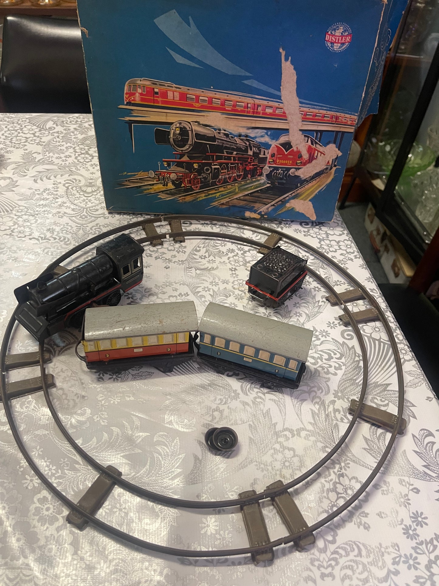 Distler Tinplate Wind-Up Train Set (c.1955–1960)