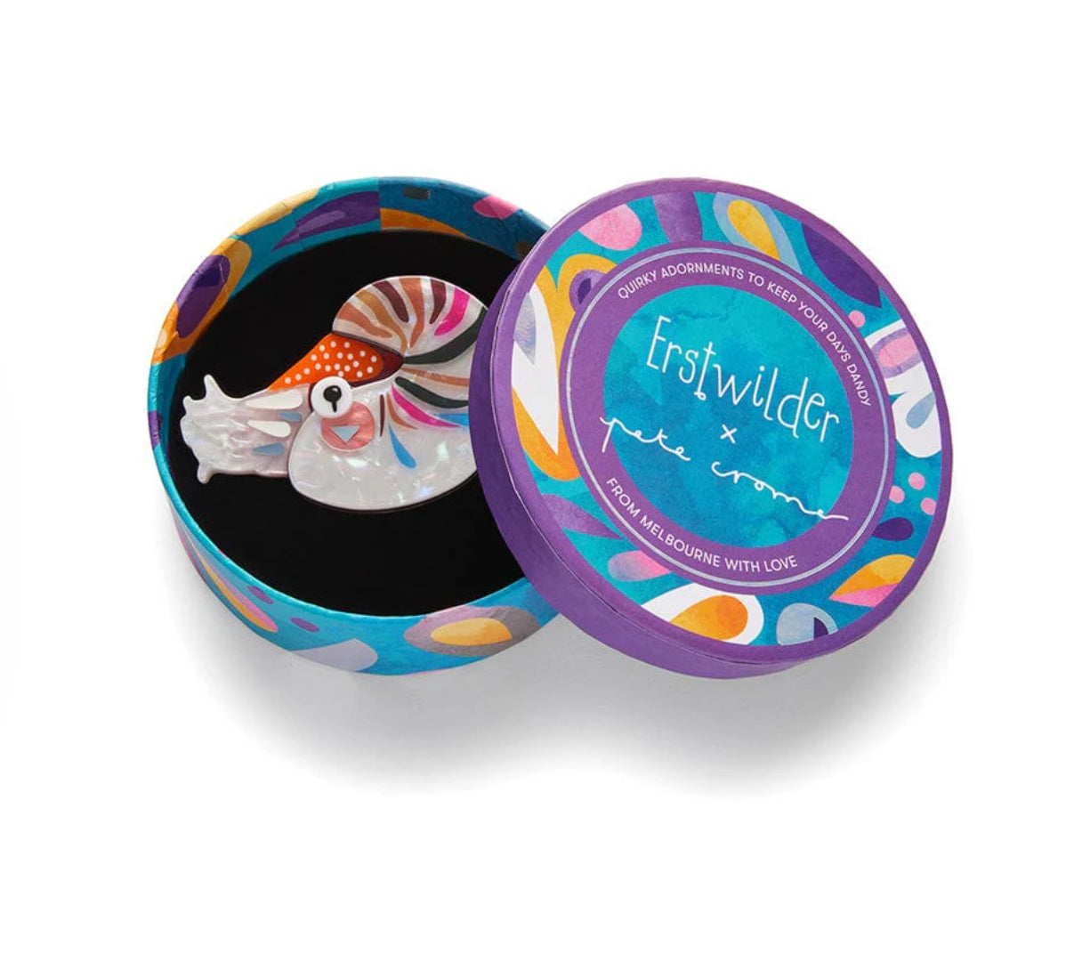 The Cryptic Chambered Nautilus Brooch (2023) by Erstwilder and Pete Cromer