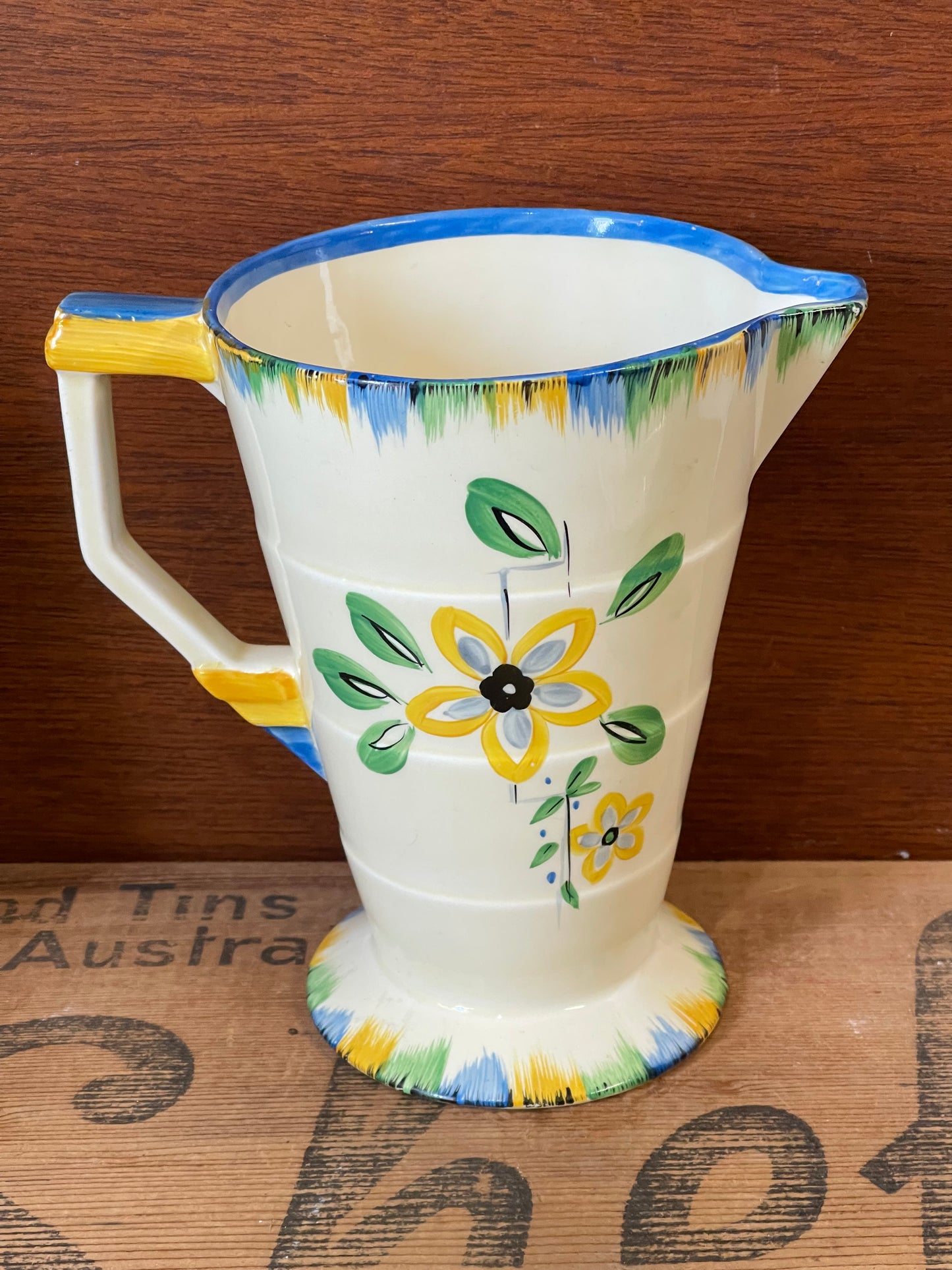 Art Deco W H Grindley & Co Decorative Floral Jug