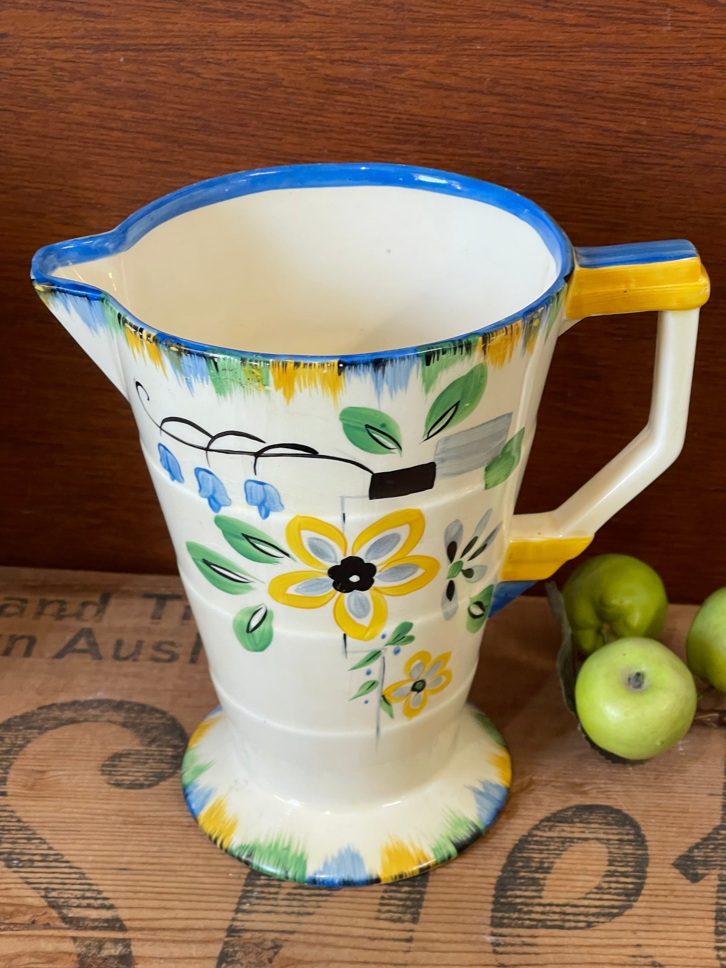 Art Deco W H Grindley & Co Decorative Floral Jug