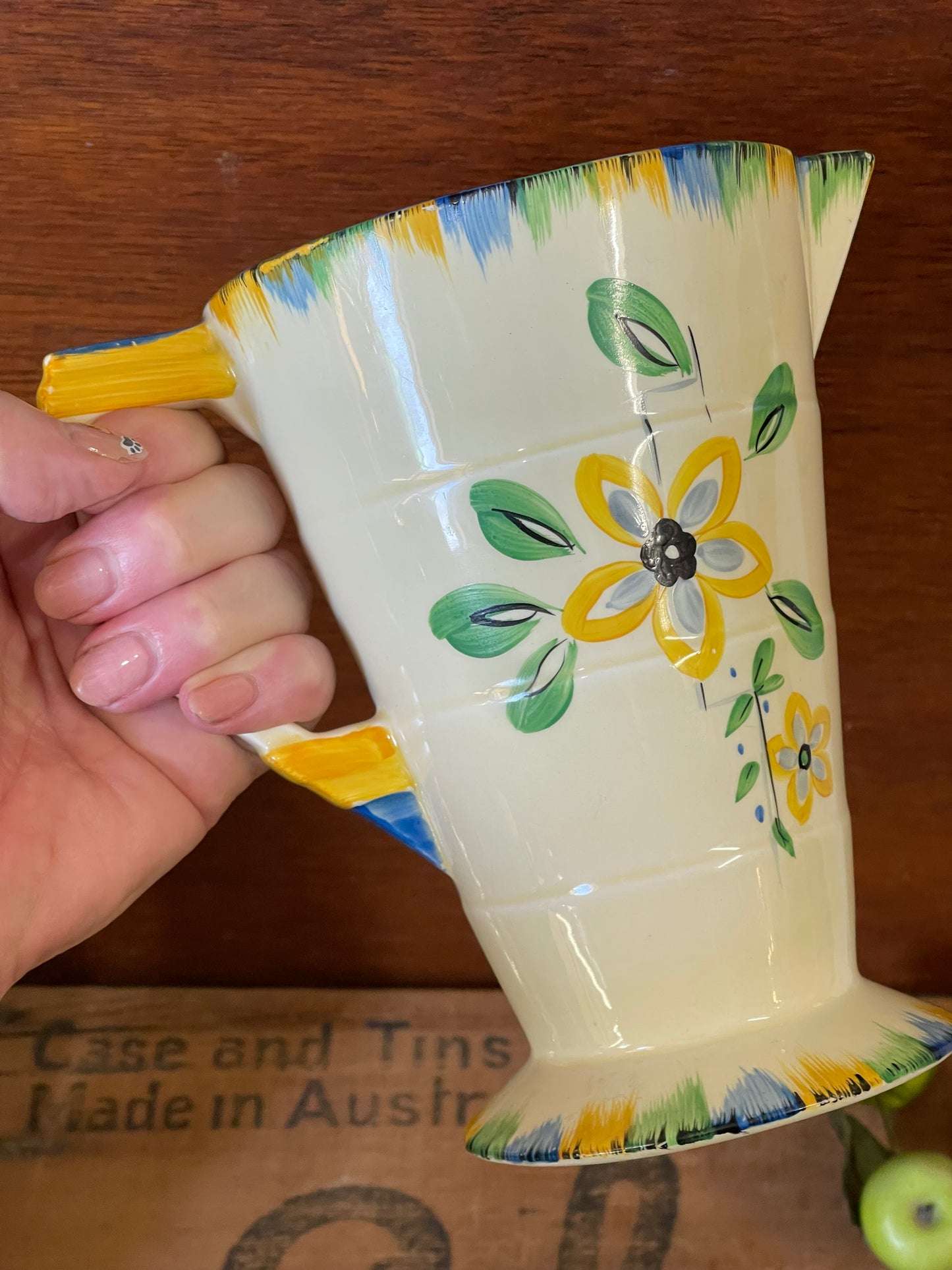 Art Deco W H Grindley & Co Decorative Floral Jug