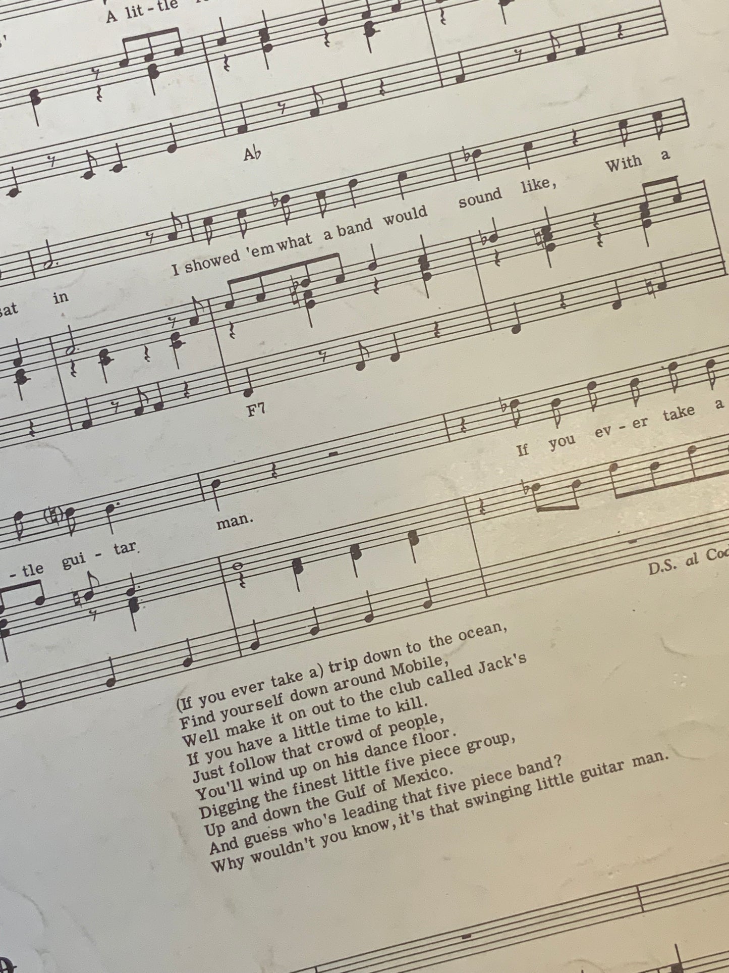 Guitar Man Sheet Music/ words and music by Jerry Reed recorded by Elvis 1966