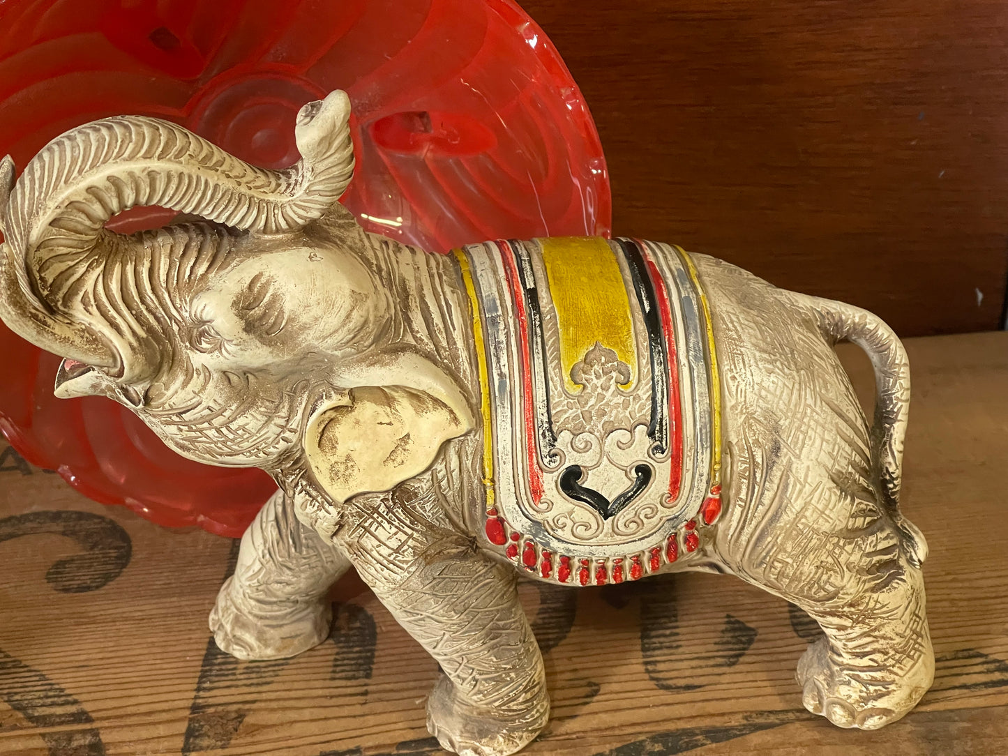 Vintage 1940s Ceramic Porcelain Elephant Figurine
