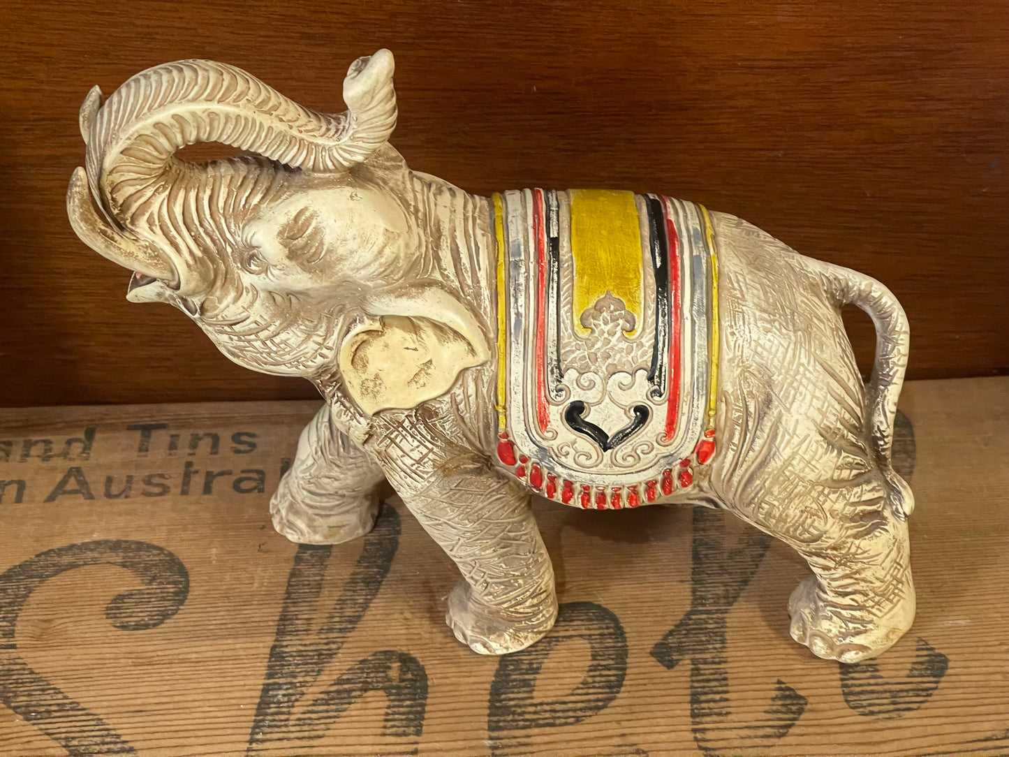 Vintage 1940s Ceramic Porcelain Elephant Figurine