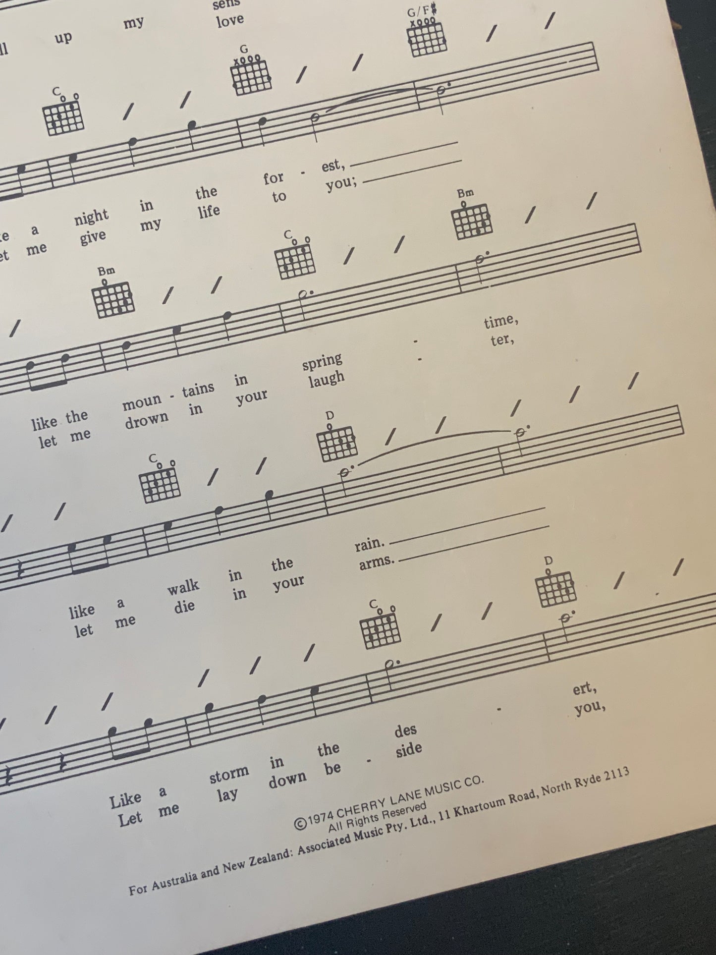 The Music of John Denver made easy for guitar 1974