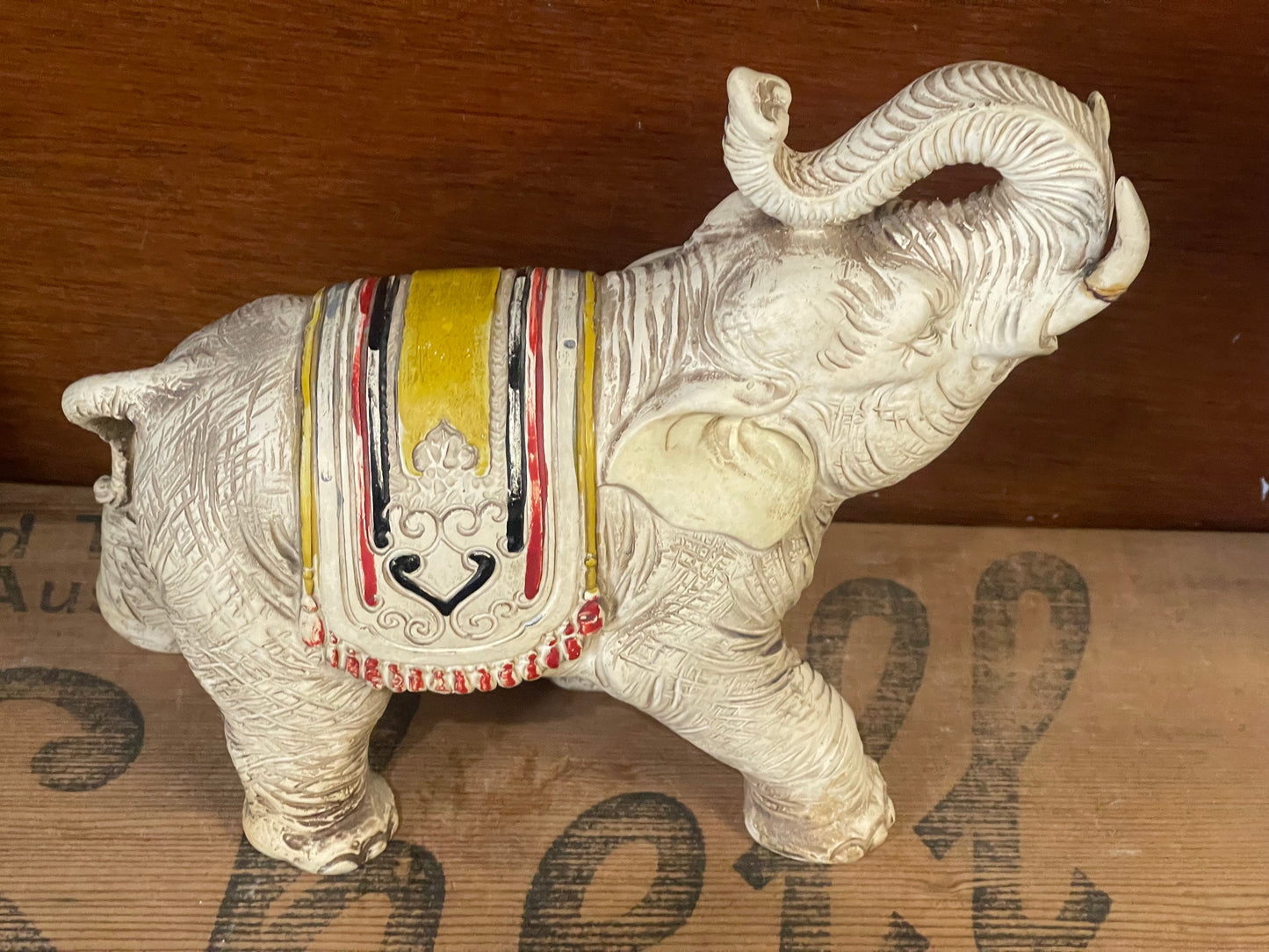 Vintage 1940s Ceramic Porcelain Elephant Figurine