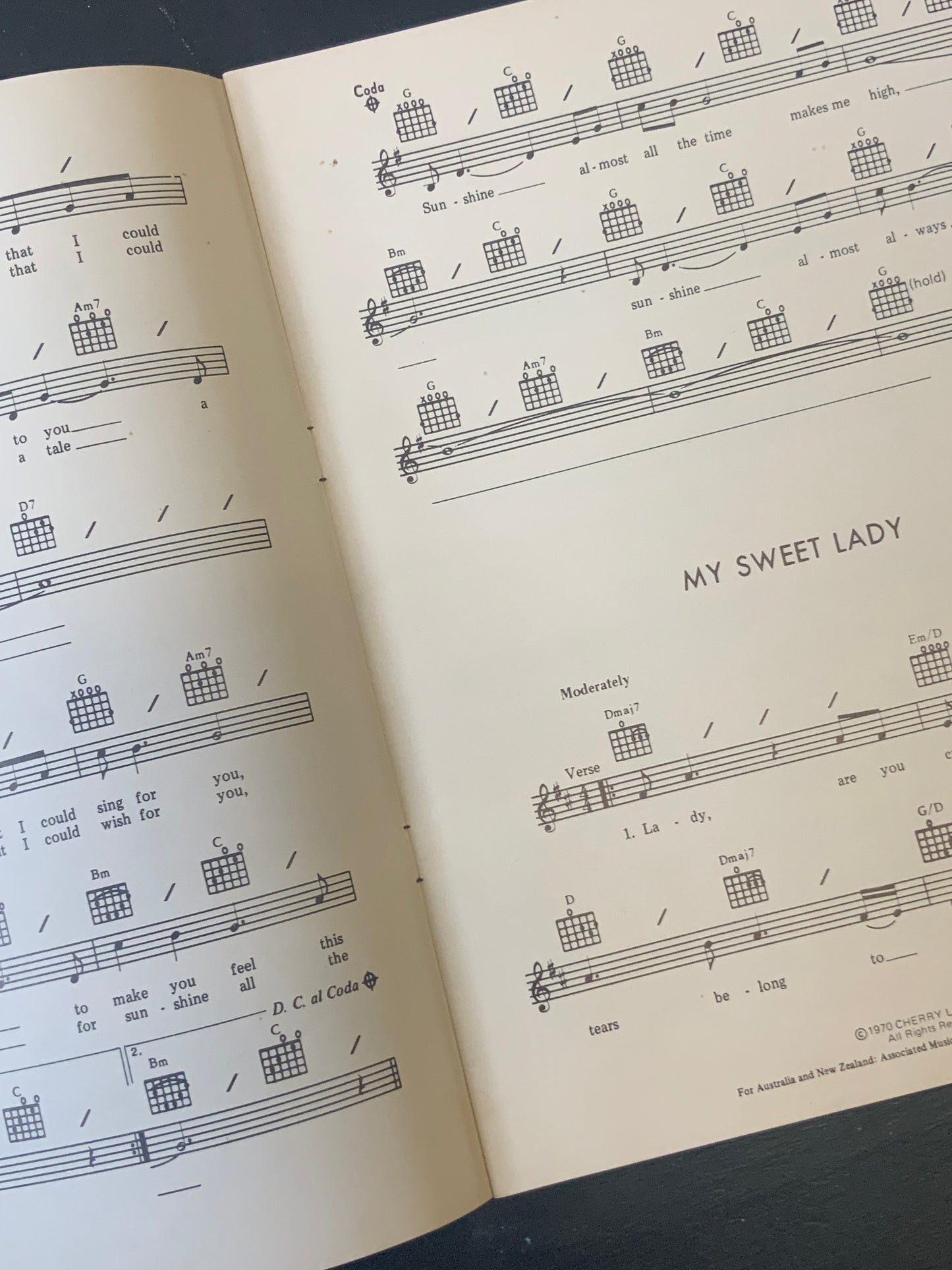 The Music of John Denver made easy for guitar 1974