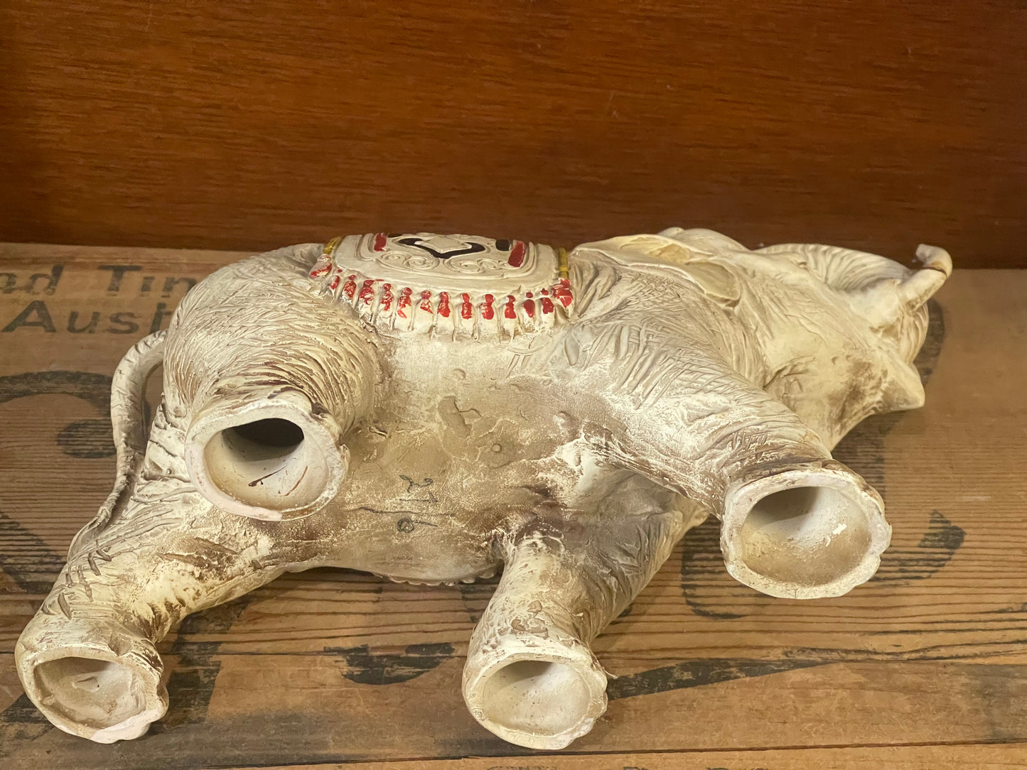 Vintage 1940s Ceramic Porcelain Elephant Figurine